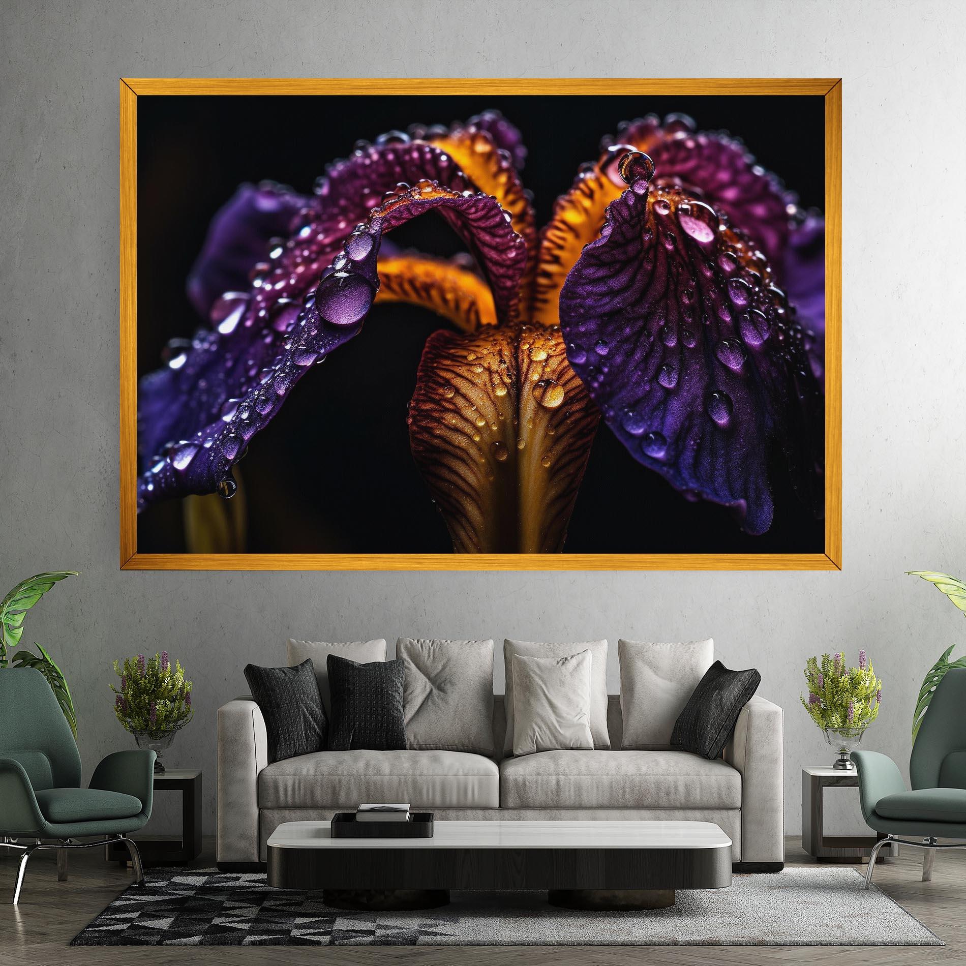 Tablou Canvas Dark Iris After Rain mockup 7