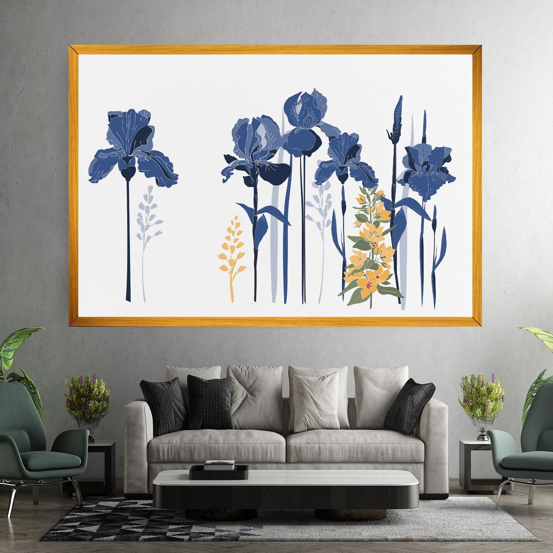 Tablou Canvas Iris Blue Art mockup 7