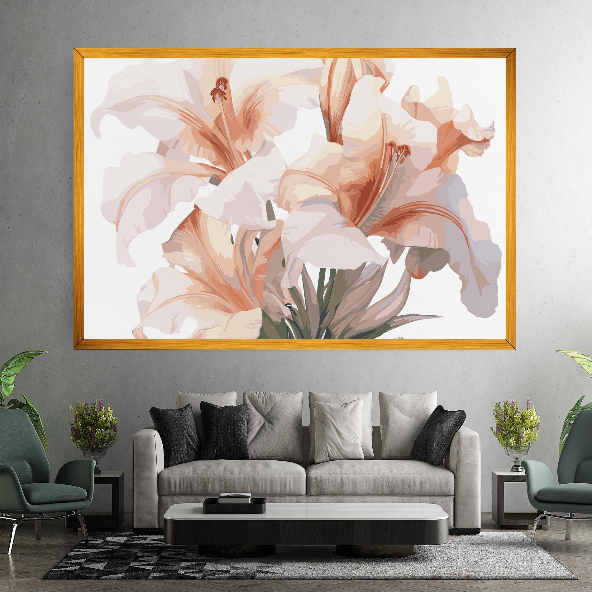 Tablou Canvas Light Orange Iris mockup 7
