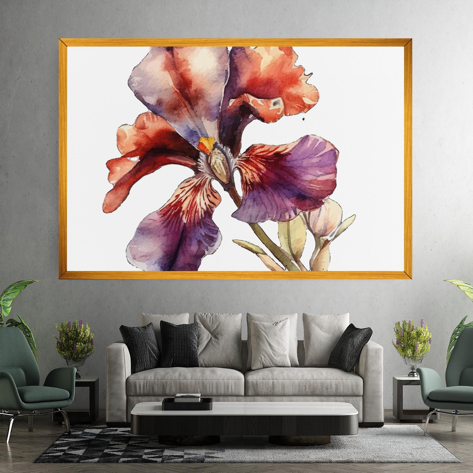 Tablou Canvas Watercolor Iris mockup 7