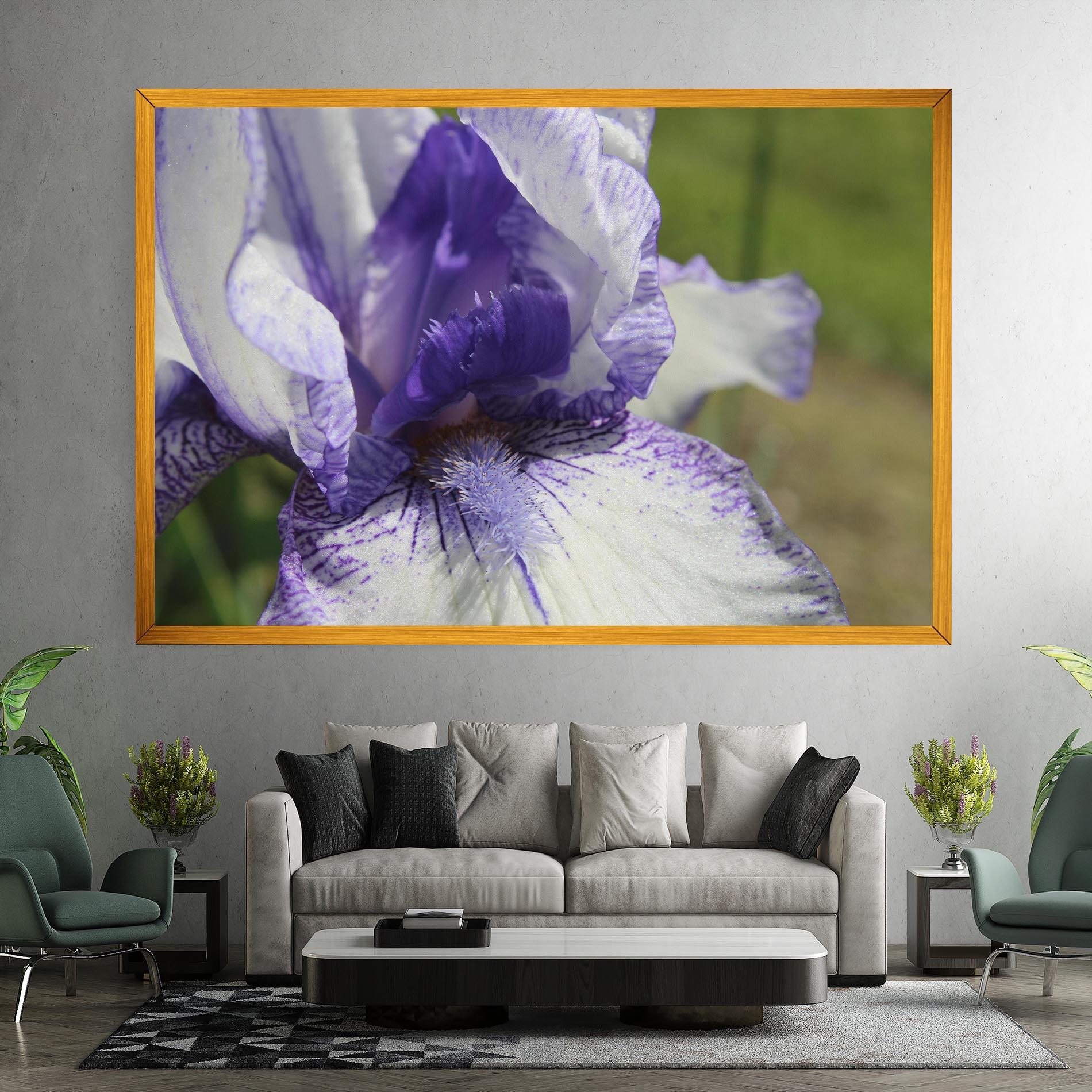 Tablou Canvas White Purple Iris mockup 7