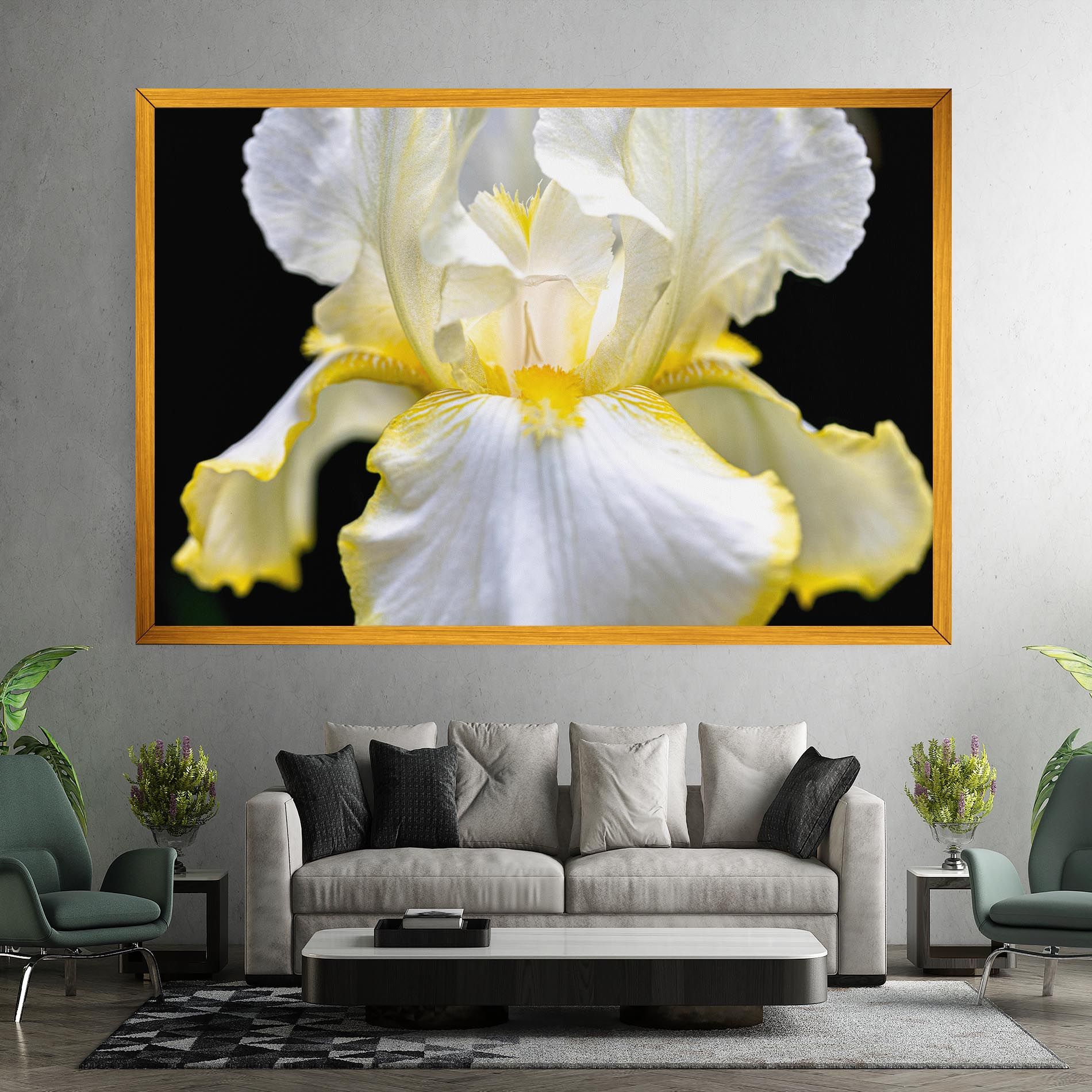 White Yellow Iris mockup 7