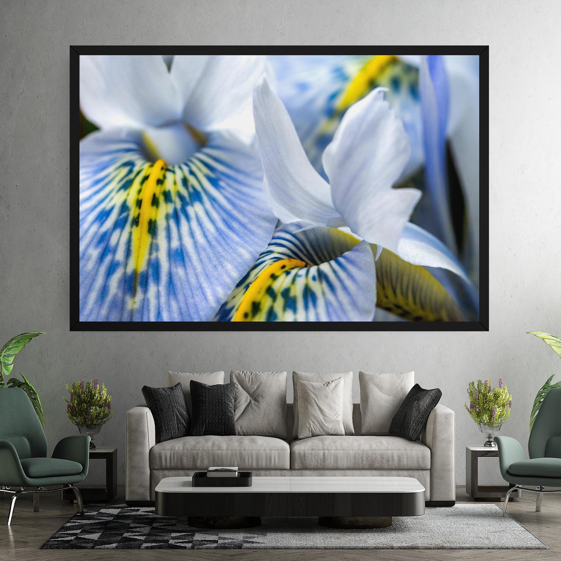 Tablou Canvas Blue Yellow Iris mockup 7