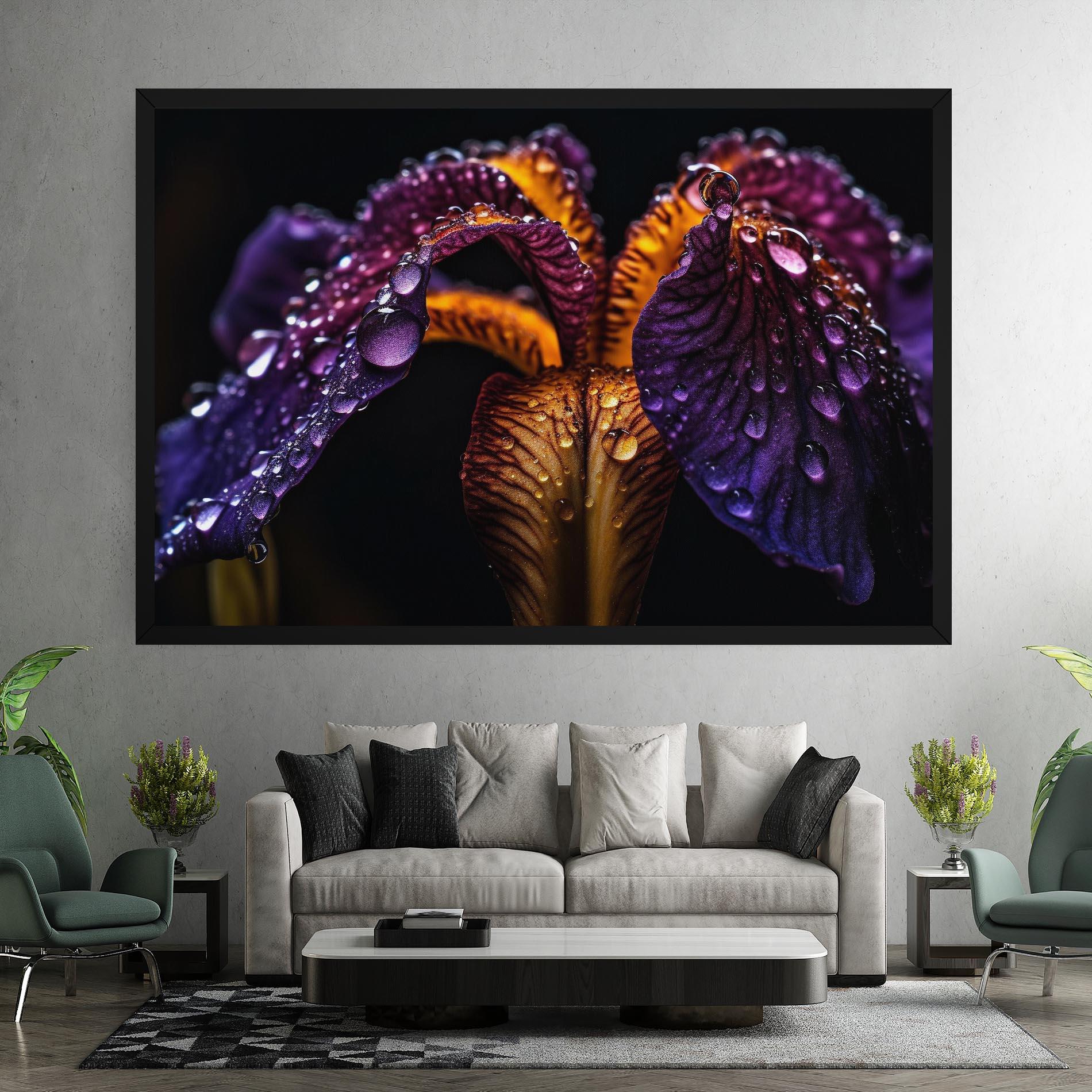 Tablou Canvas Dark Iris After Rain mockup 7