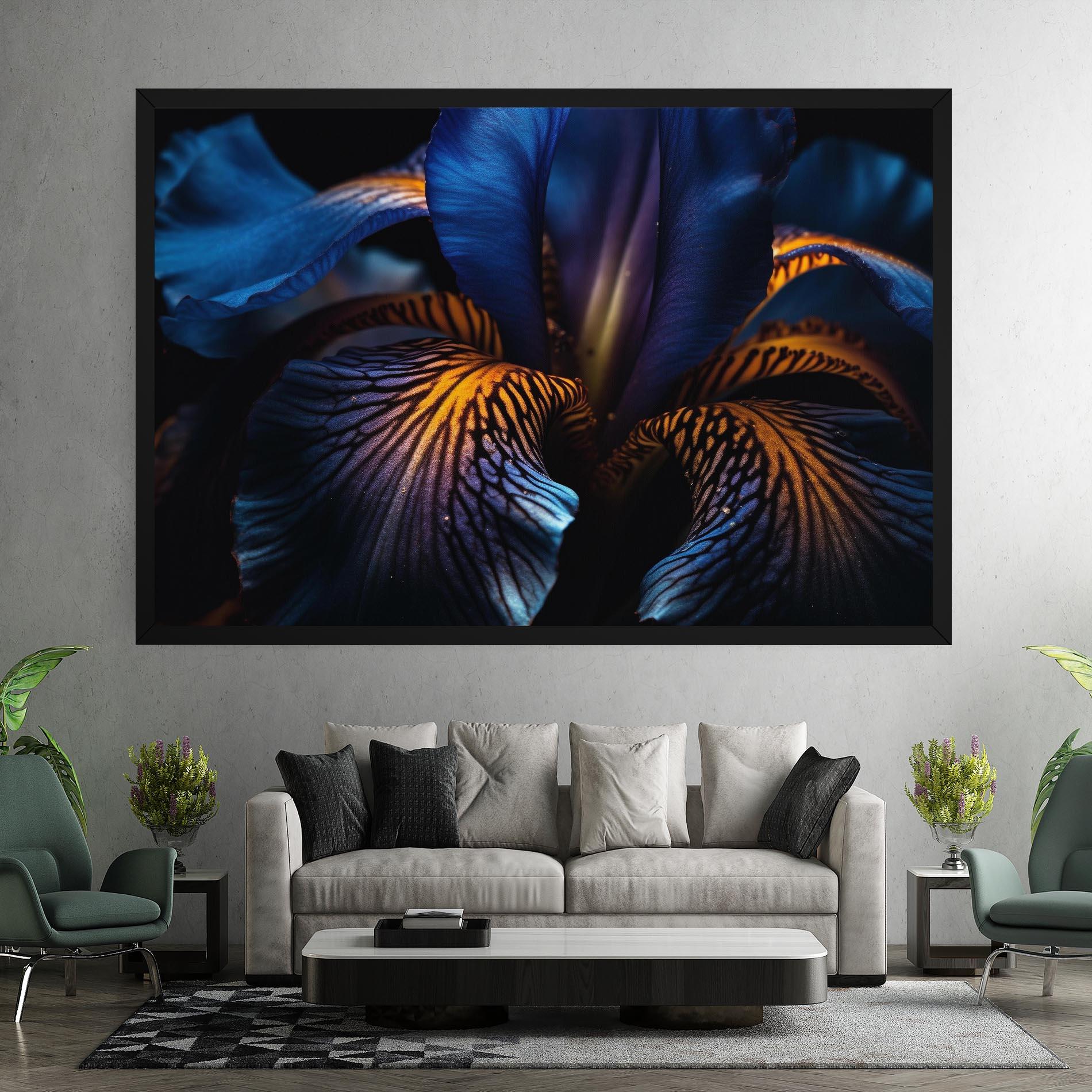 Tablou Canvas Dark Yellow Iris mockup 7