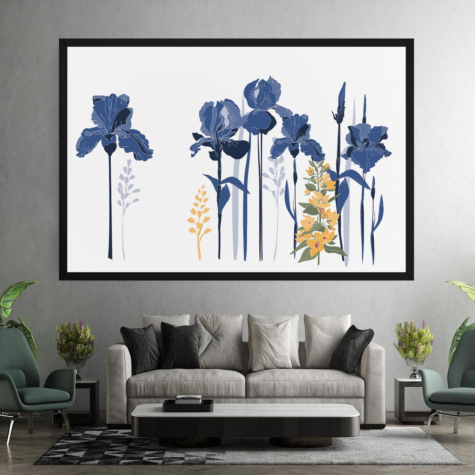 Tablou Canvas Iris Blue Art mockup 7