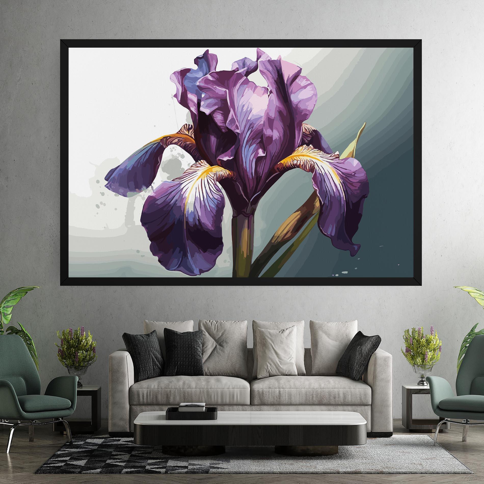 Tablou Canvas Purple Blue Iris mockup 7