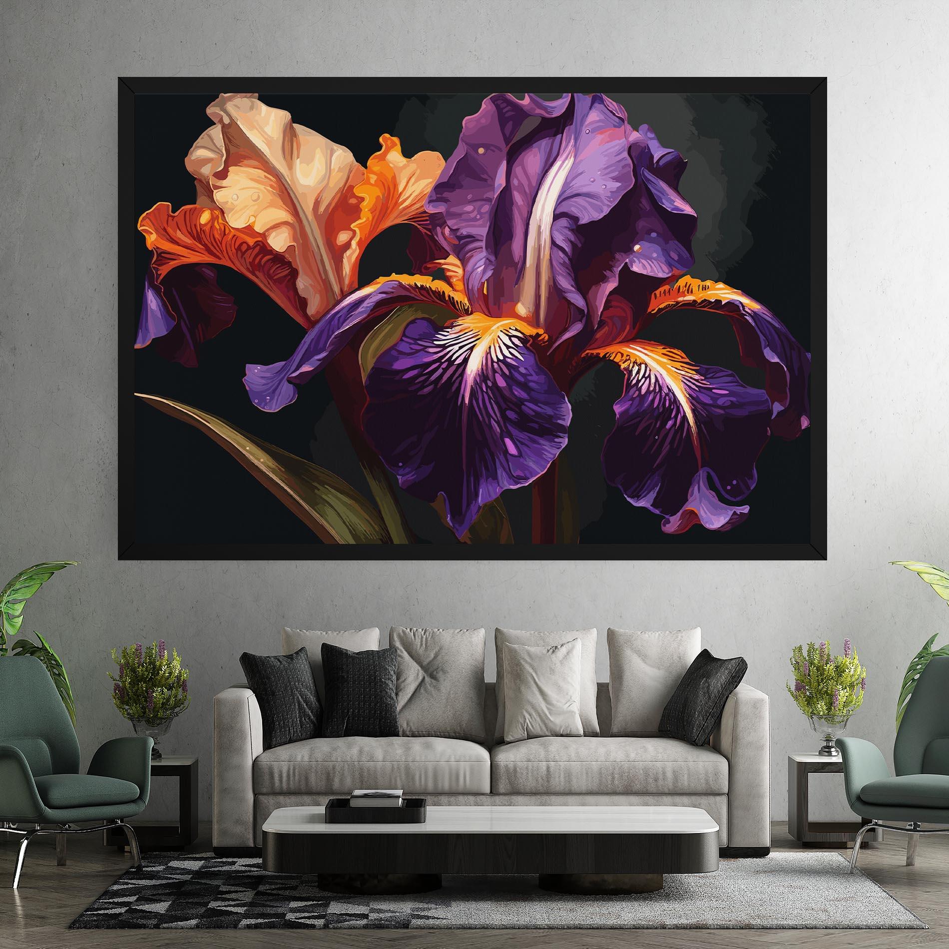Tablou Canvas Purple Orange Iris mockup 7