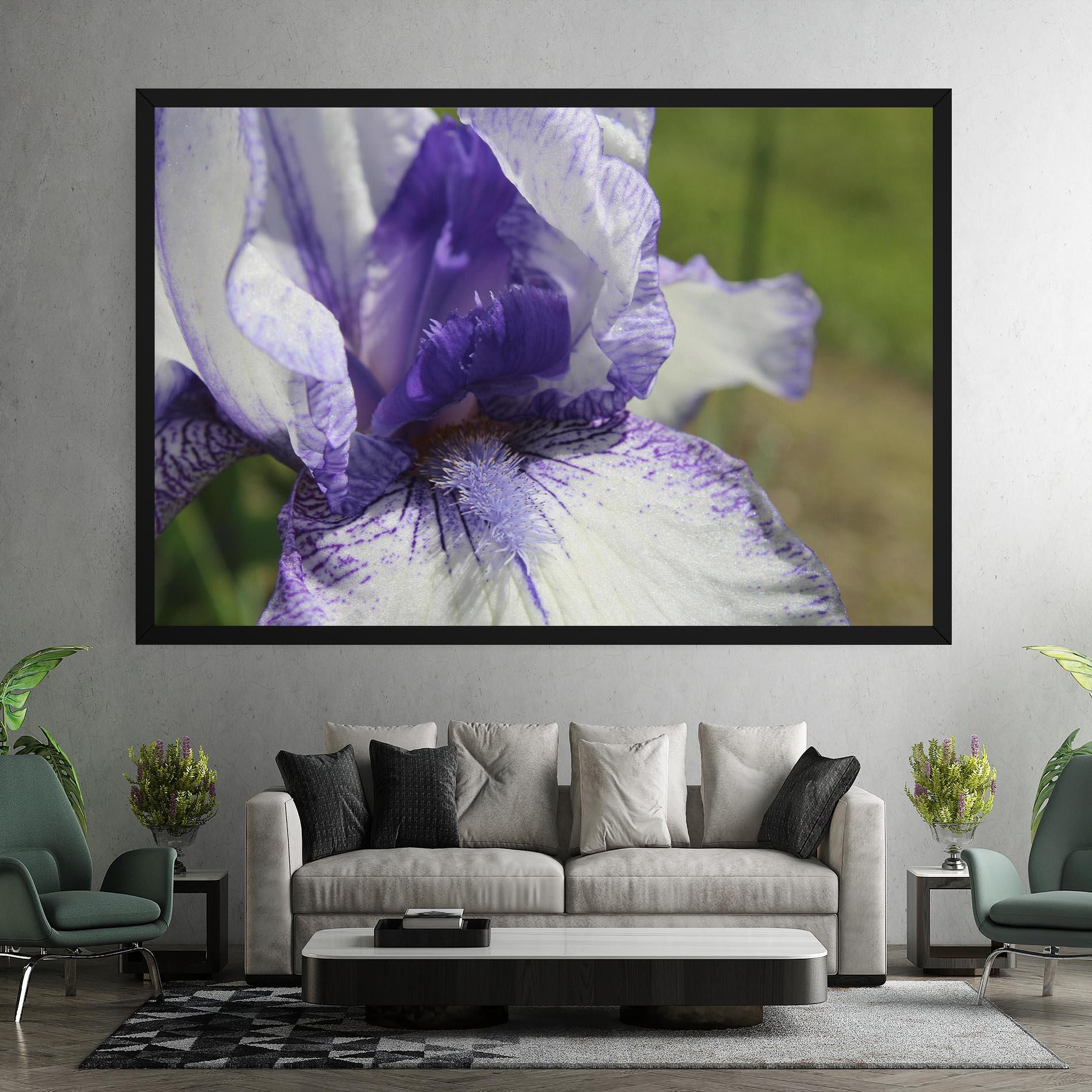 Tablou Canvas White Purple Iris mockup 7