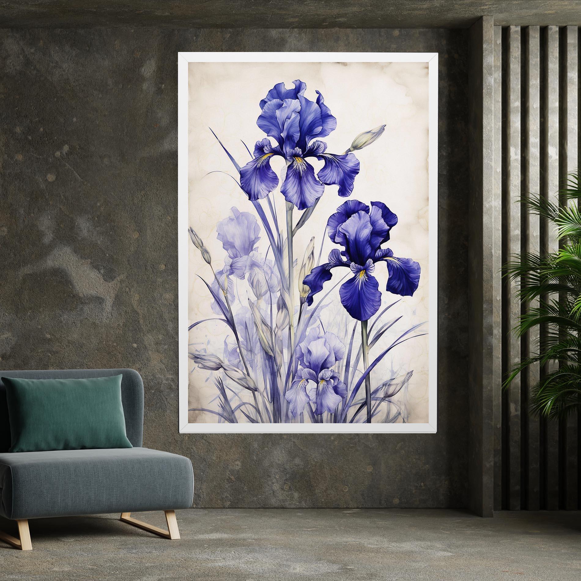 Tablou Canvas Irises Painting mockup 7