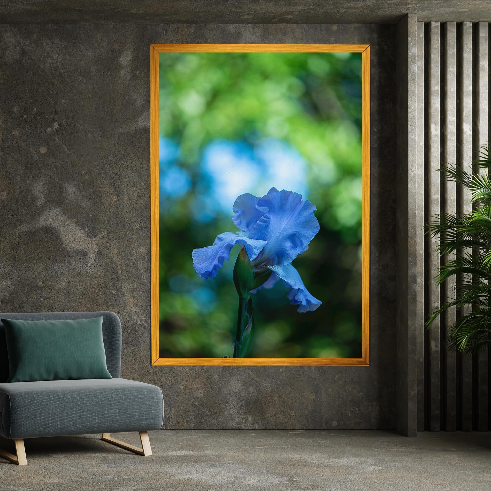 Tablou Canvas Blue Iris In The Garden mockup 7