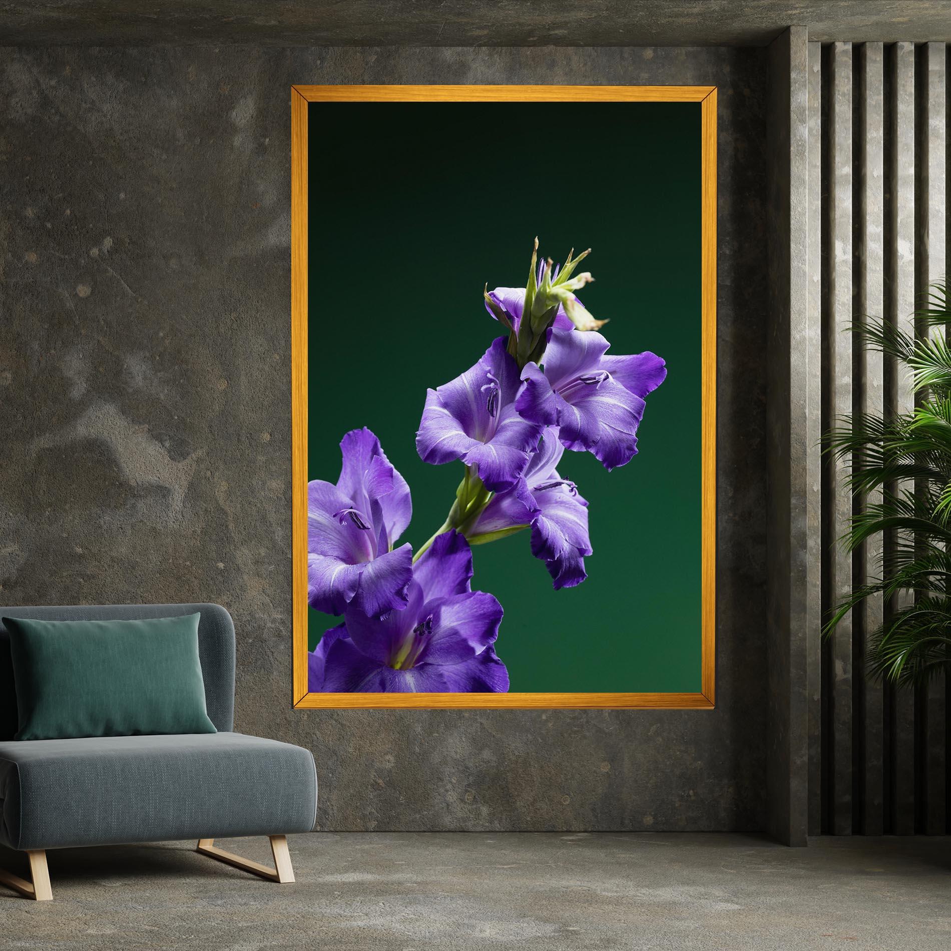 Tablou Canvas Iris On Green mockup 7