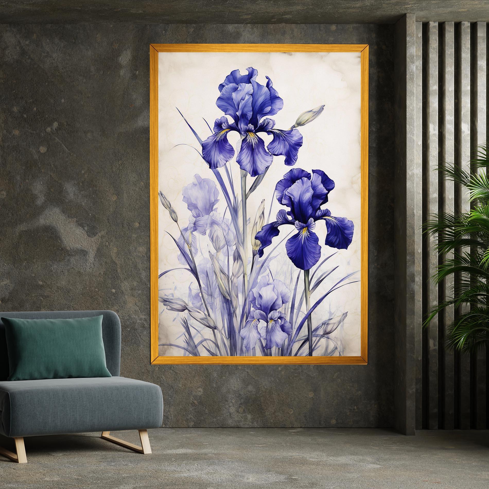 Tablou Canvas Irises Painting mockup 7
