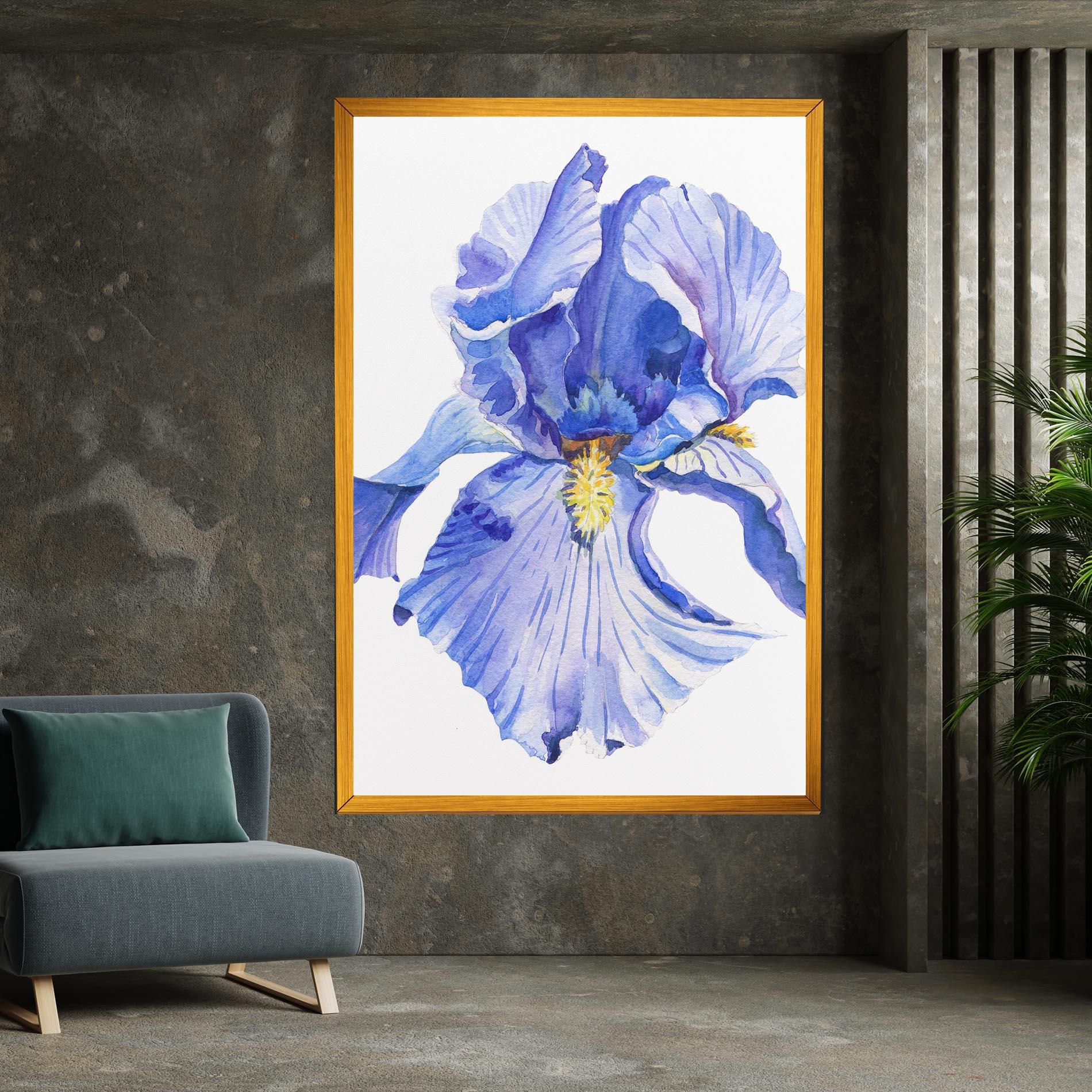 Tablou Canvas Purple Iris On White mockup 7