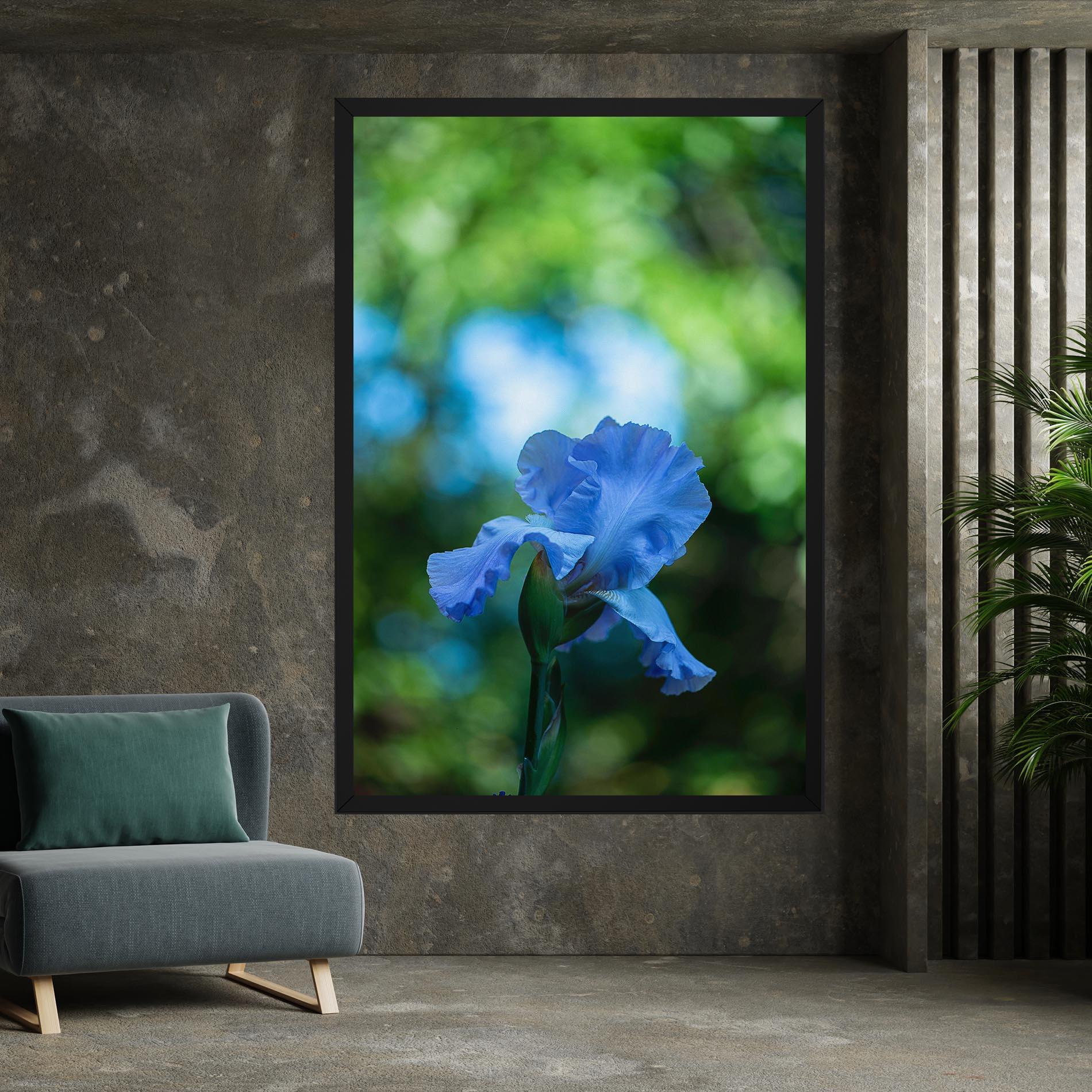Tablou Canvas Blue Iris In The Garden mockup 7