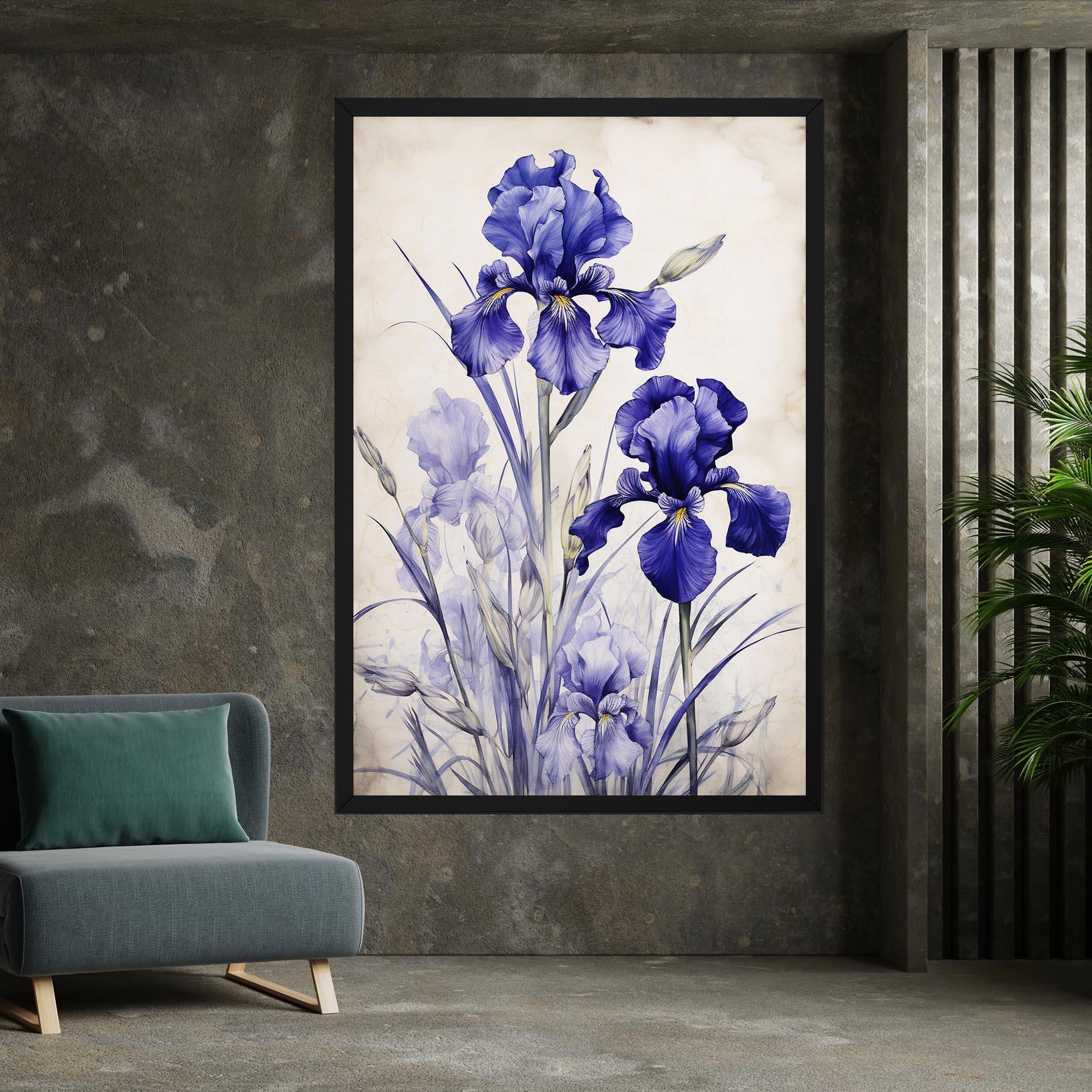 Tablou Canvas Irises Painting mockup 7