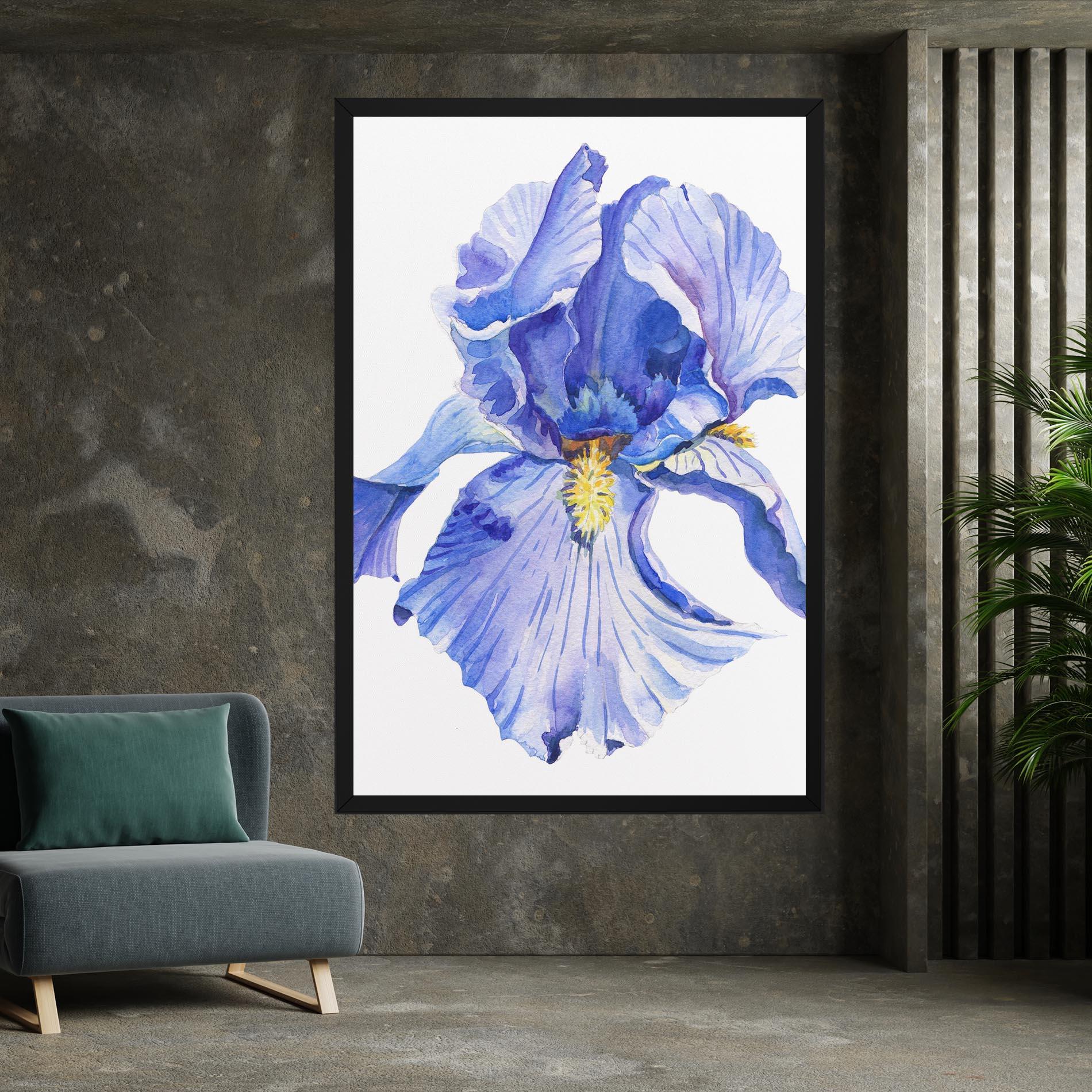 Tablou Canvas Purple Iris On White mockup 7