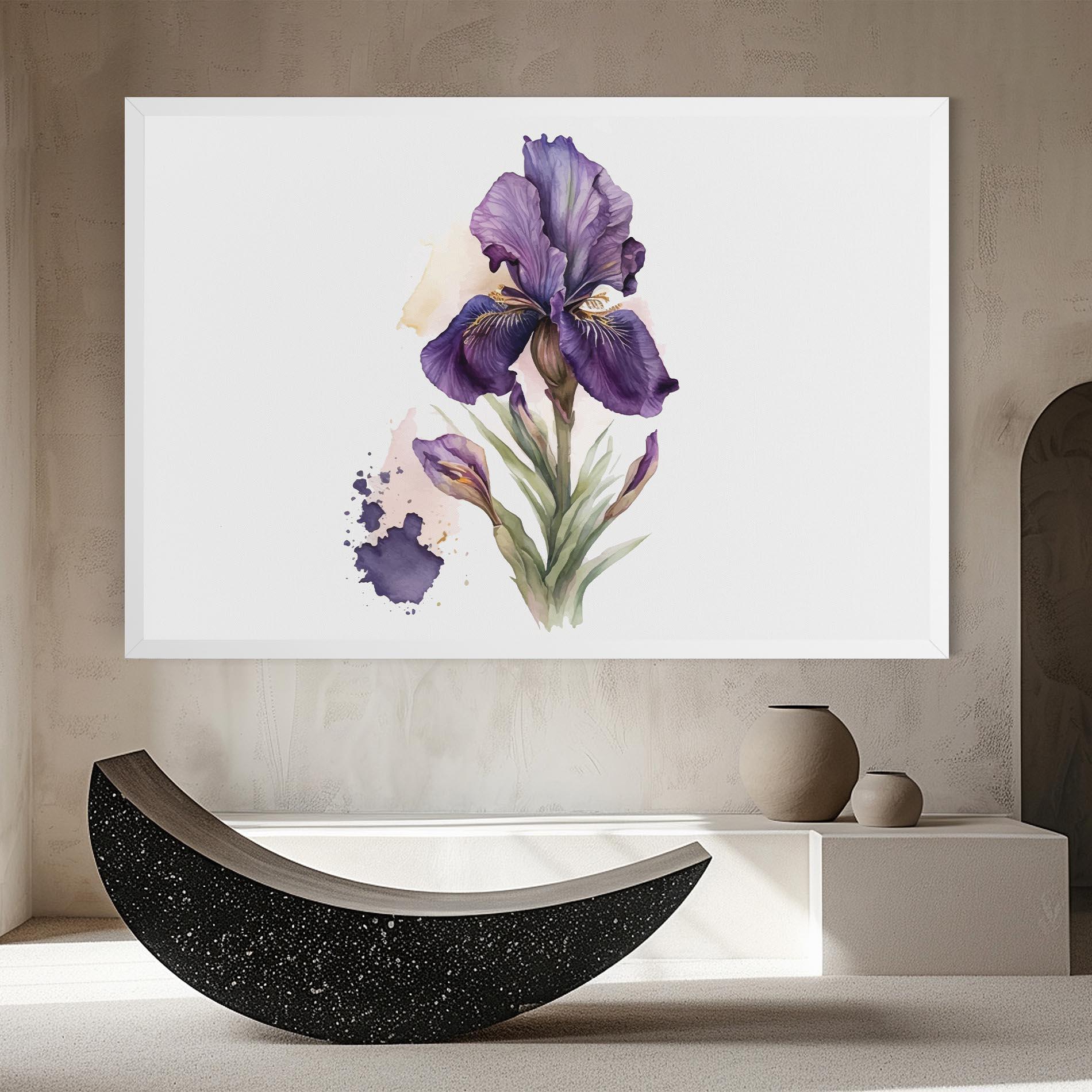 Tablou Canvas Beautiful Purple Iris mockup 8