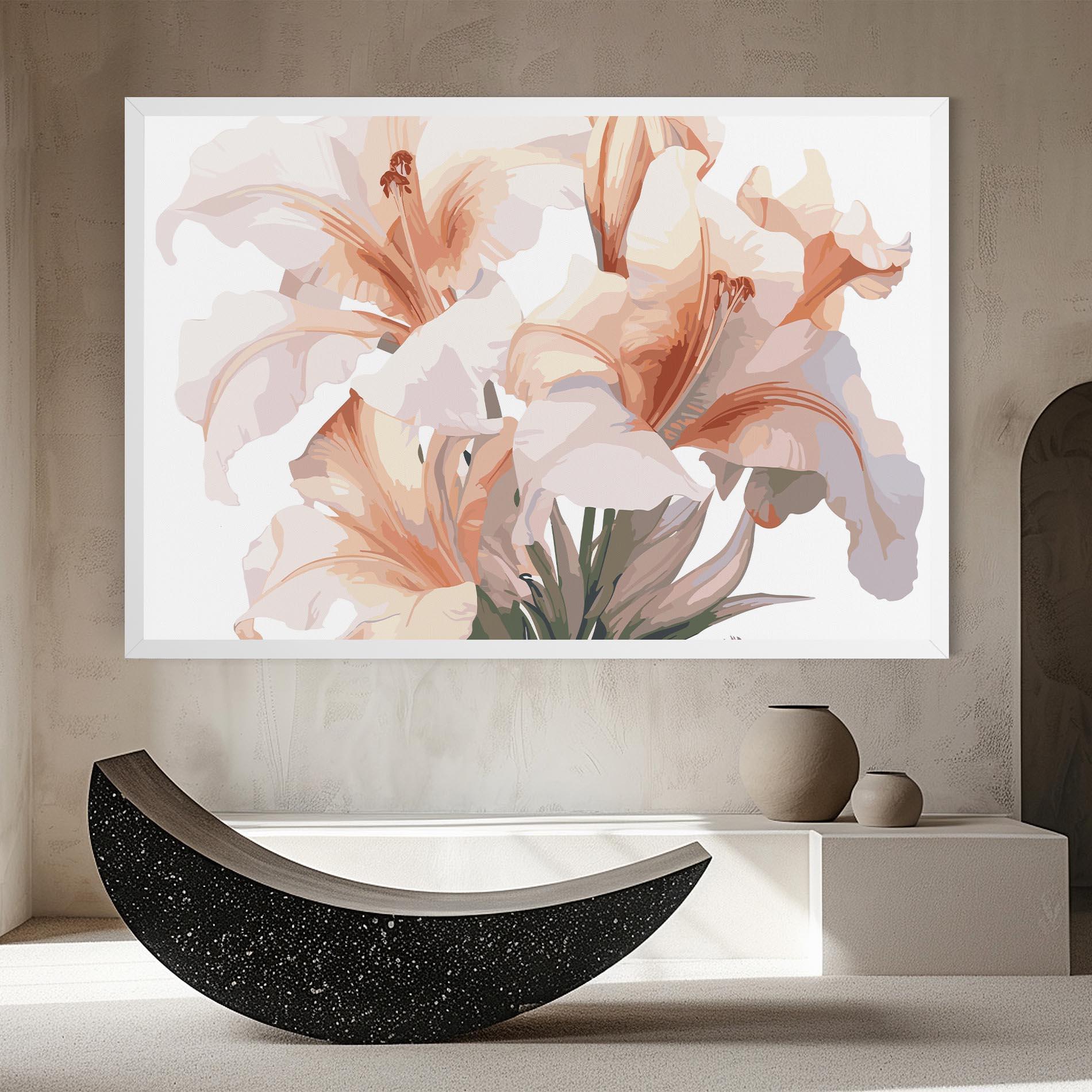 Tablou Canvas Light Orange Iris mockup 8