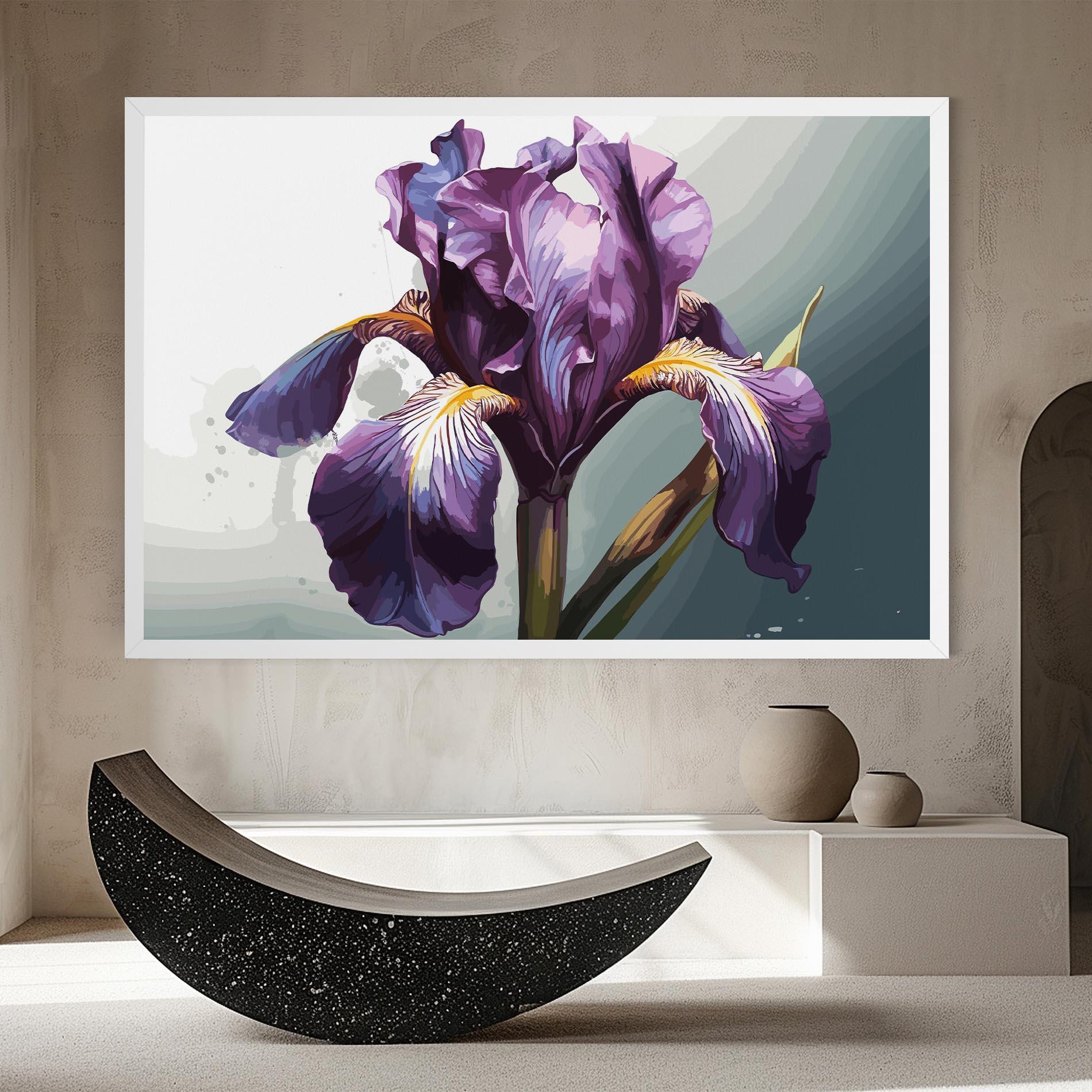 Tablou Canvas Purple Blue Iris mockup 8