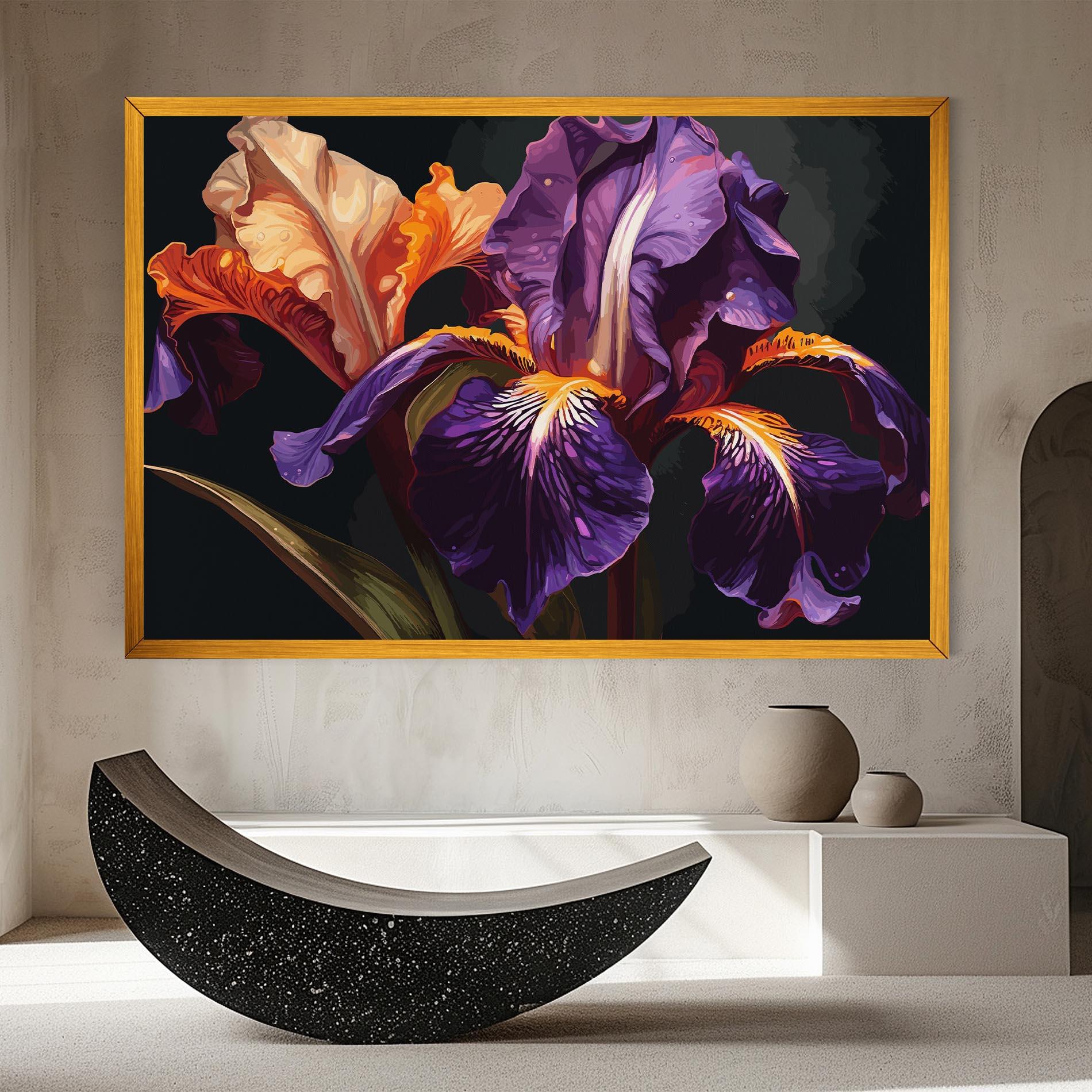 Tablou Canvas Purple Orange Iris mockup 8