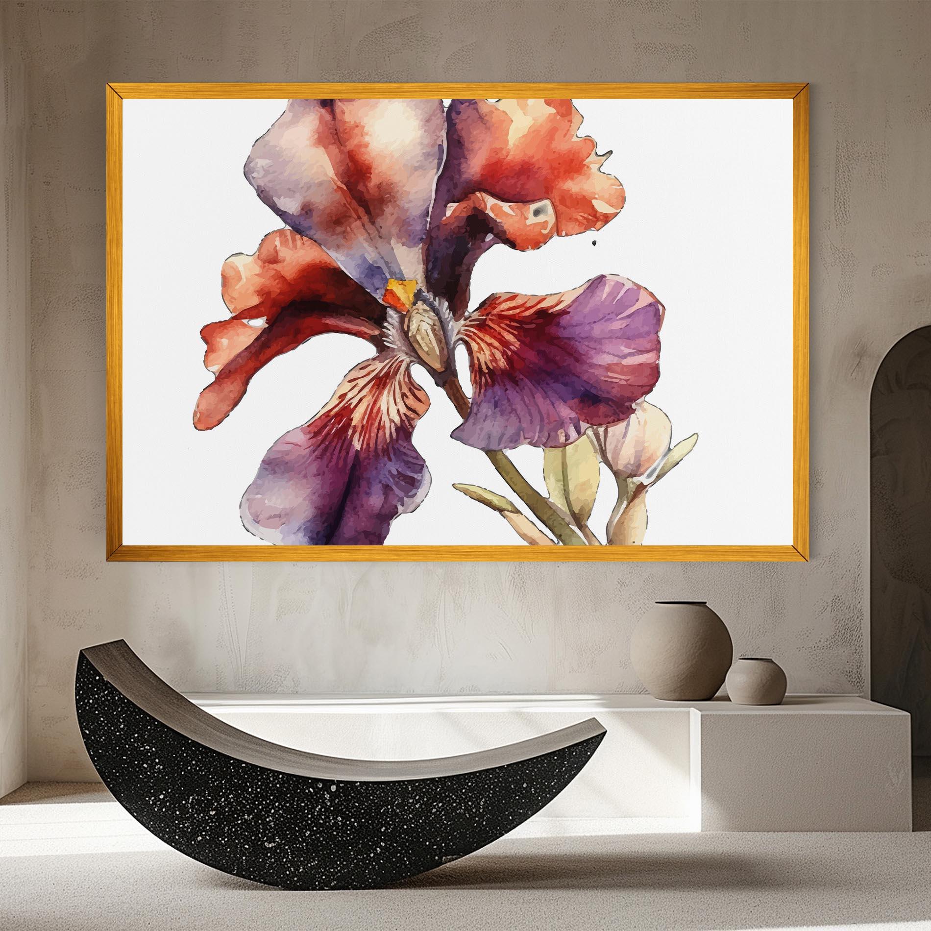 Tablou Canvas Watercolor Iris mockup 8