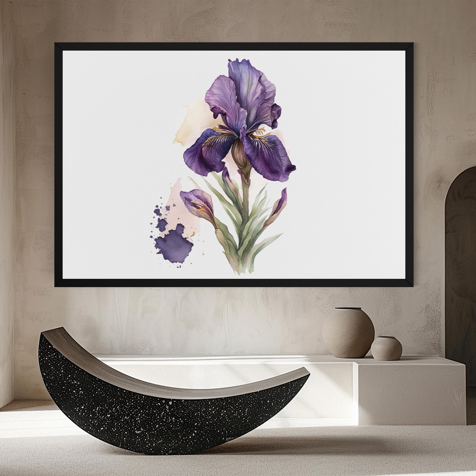 Tablou Canvas Beautiful Purple Iris mockup 8