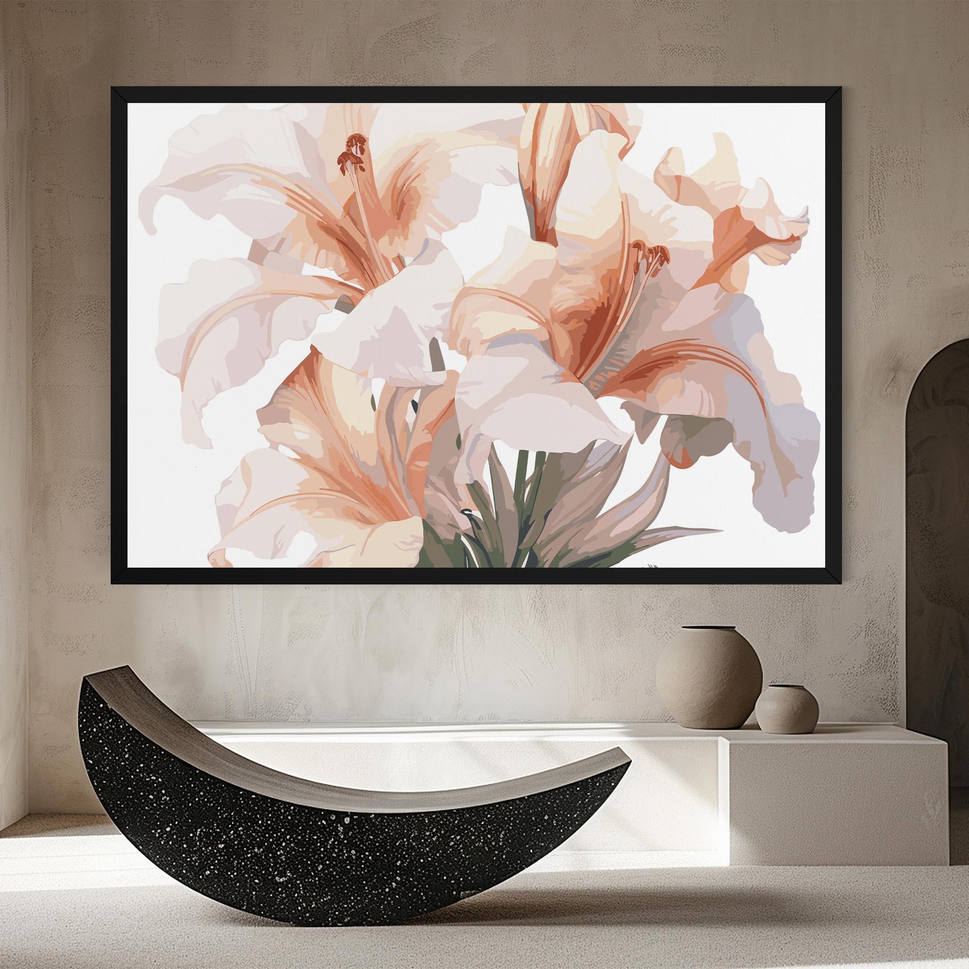 Tablou Canvas Light Orange Iris mockup 8