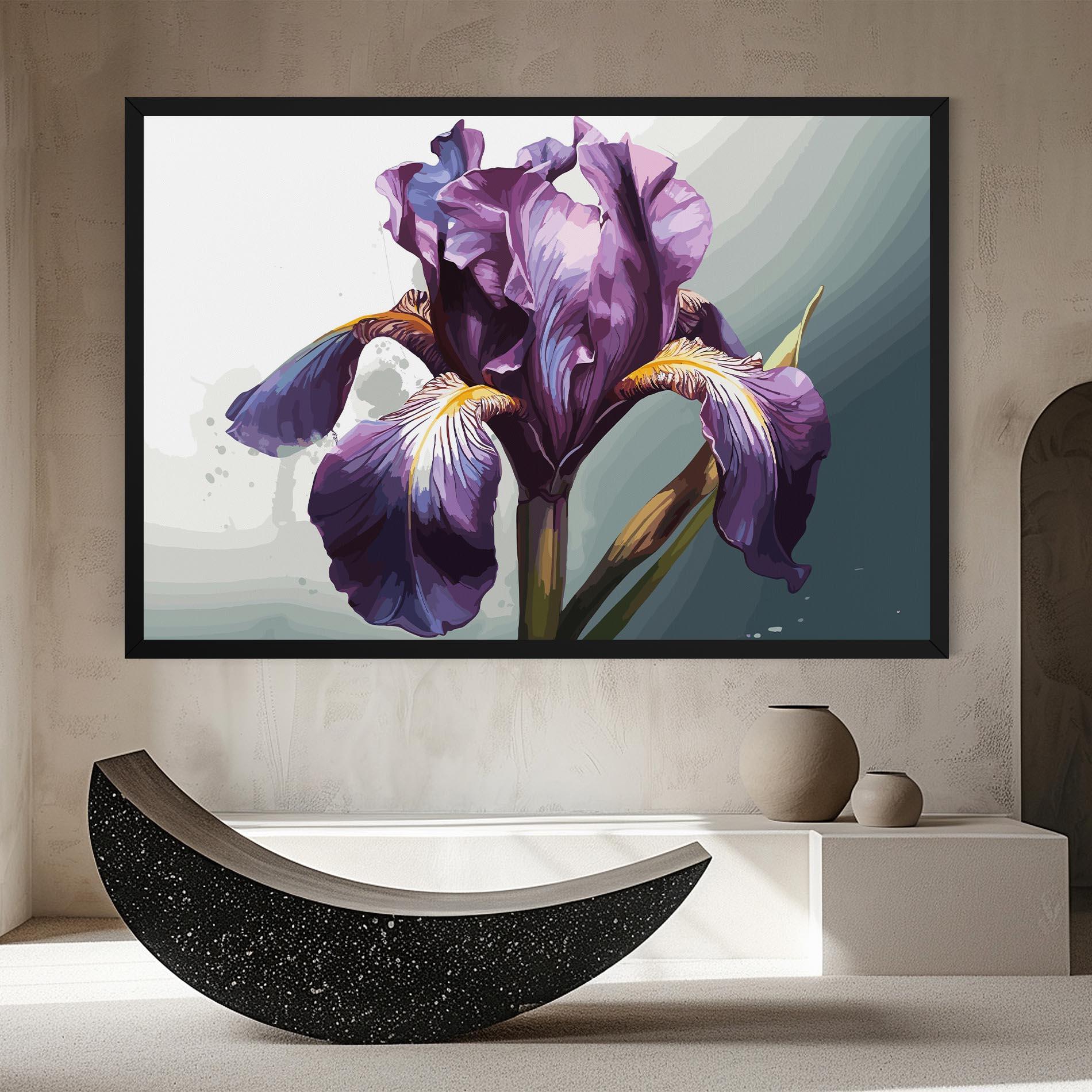Tablou Canvas Purple Blue Iris mockup 8