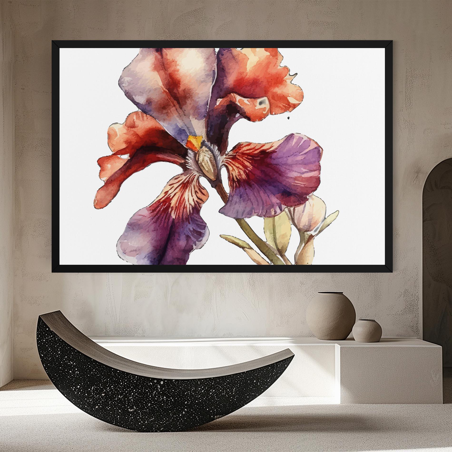 Tablou Canvas Watercolor Iris mockup 8