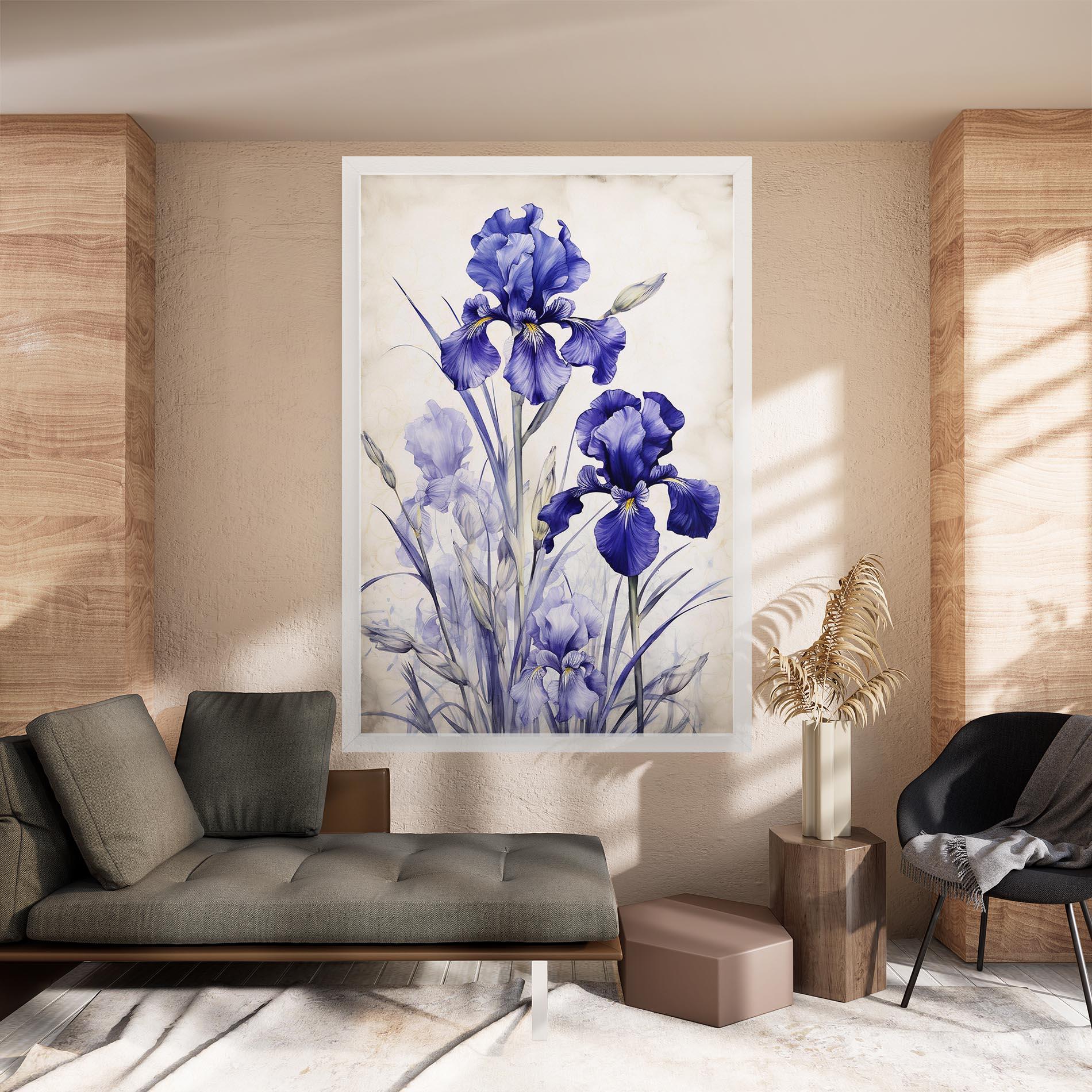 Tablou Canvas Irises Painting mockup 8
