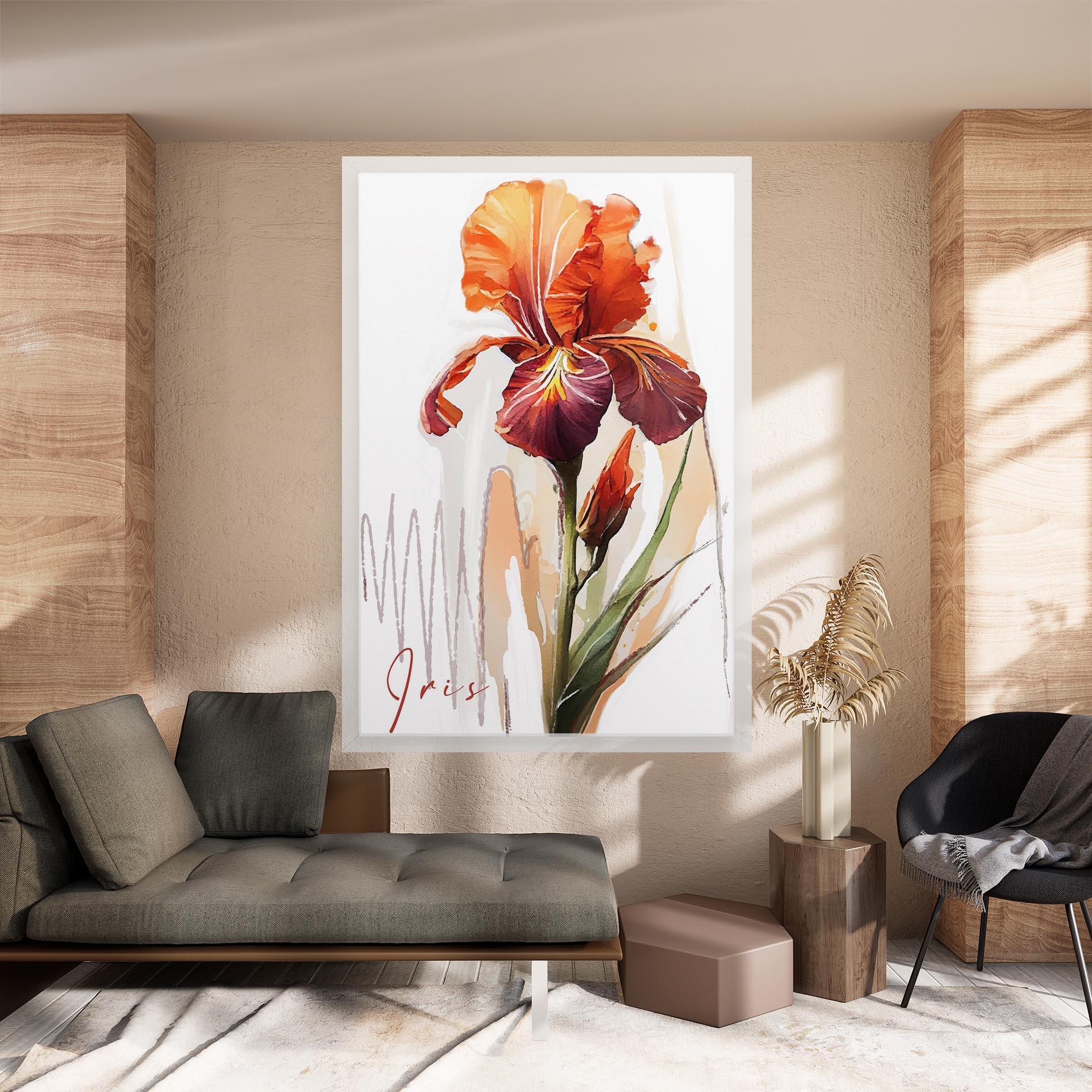Tablou Canvas Orange Iris mockup 8