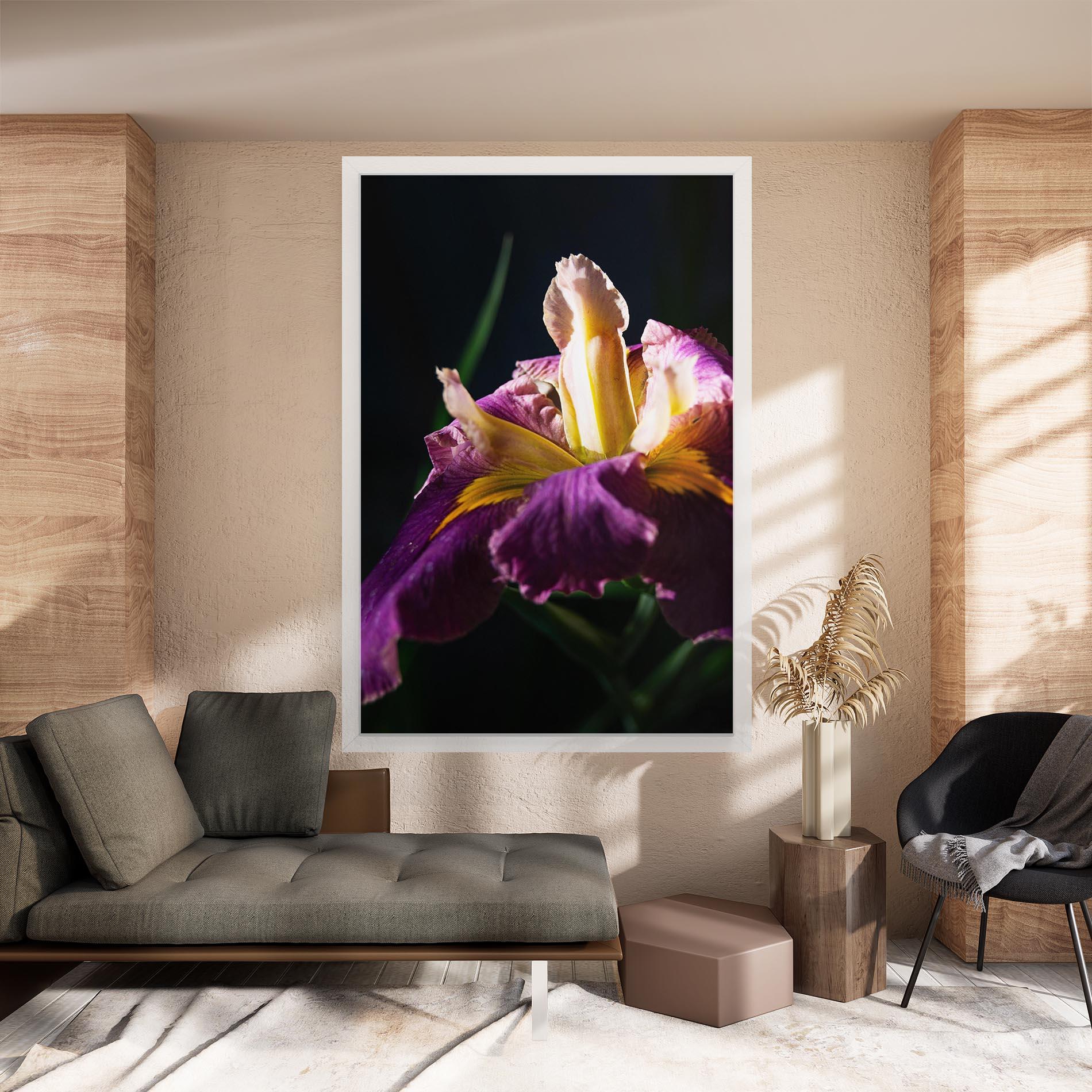 Tablou Canvas Pastel Yellow Iris mockup 8