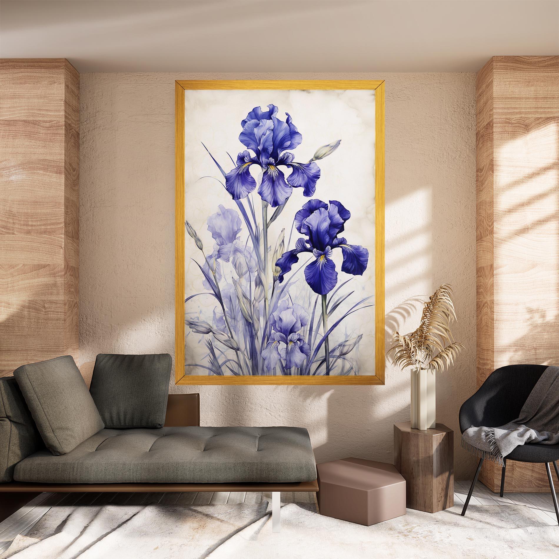 Tablou Canvas Irises Painting mockup 8