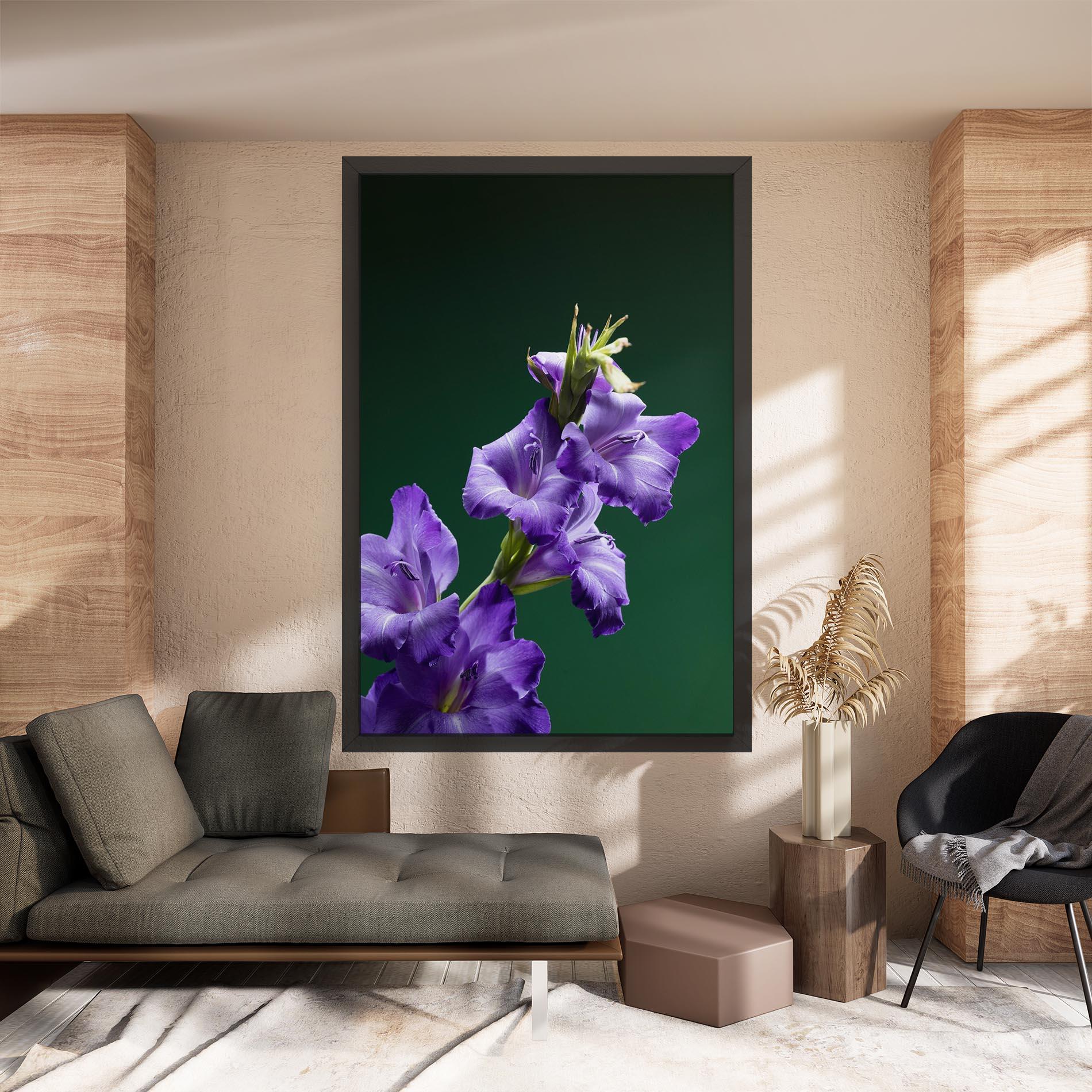 Tablou Canvas Iris On Green mockup 8