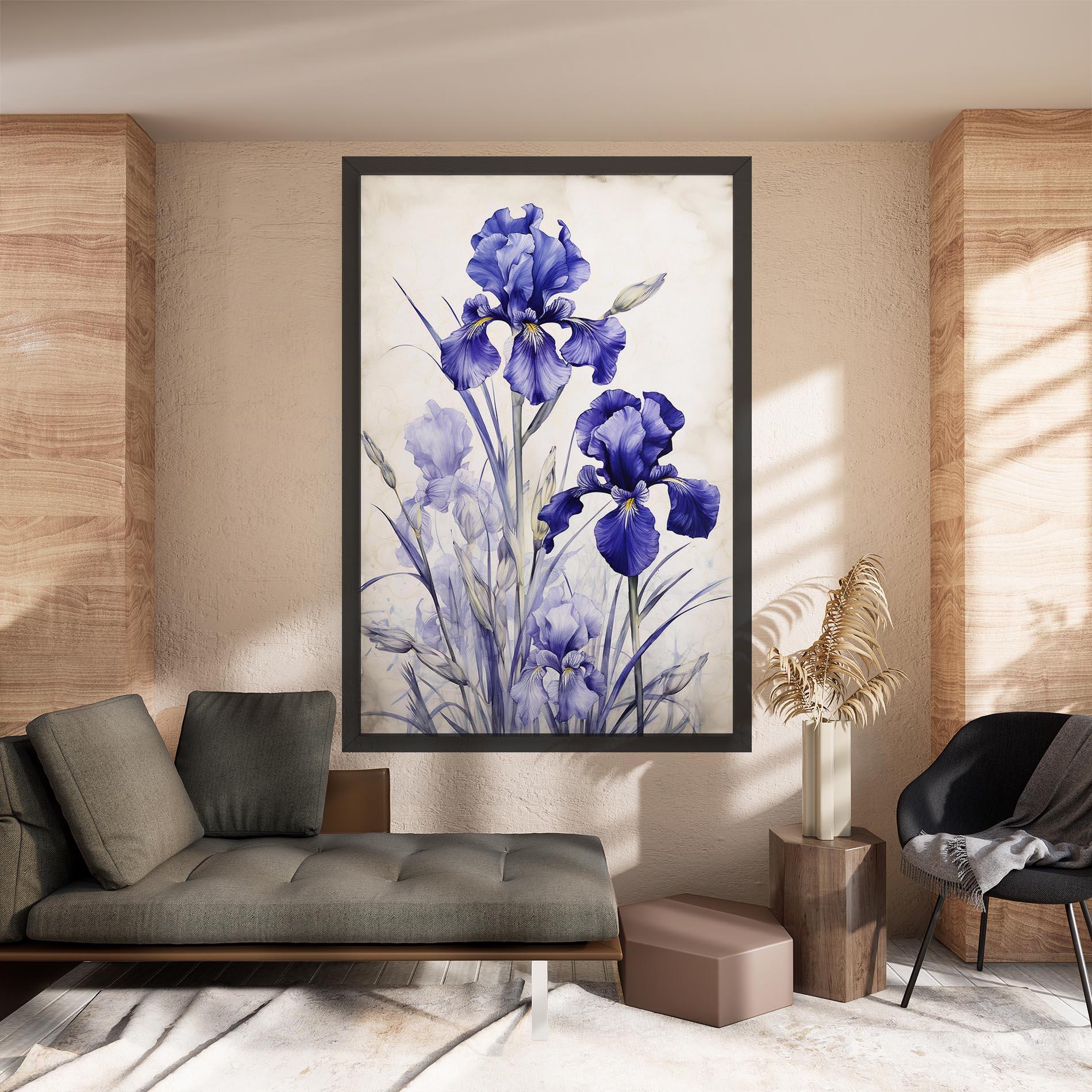 Tablou Canvas Irises Painting mockup 8