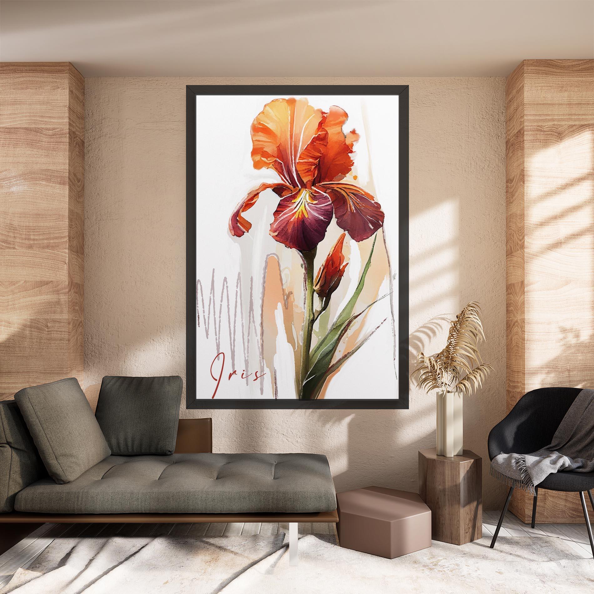 Tablou Canvas Orange Iris mockup 8