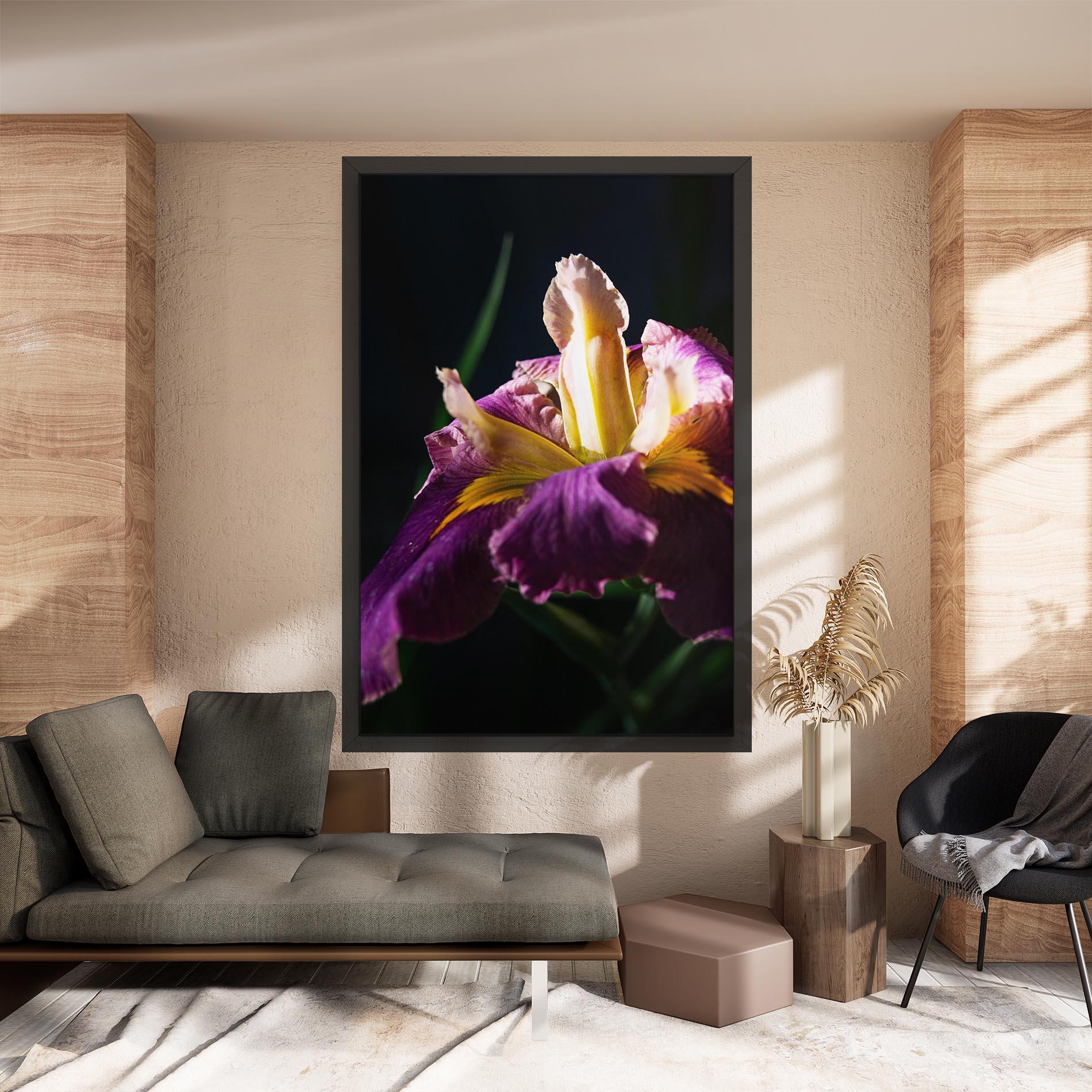 Tablou Canvas Pastel Yellow Iris mockup 8