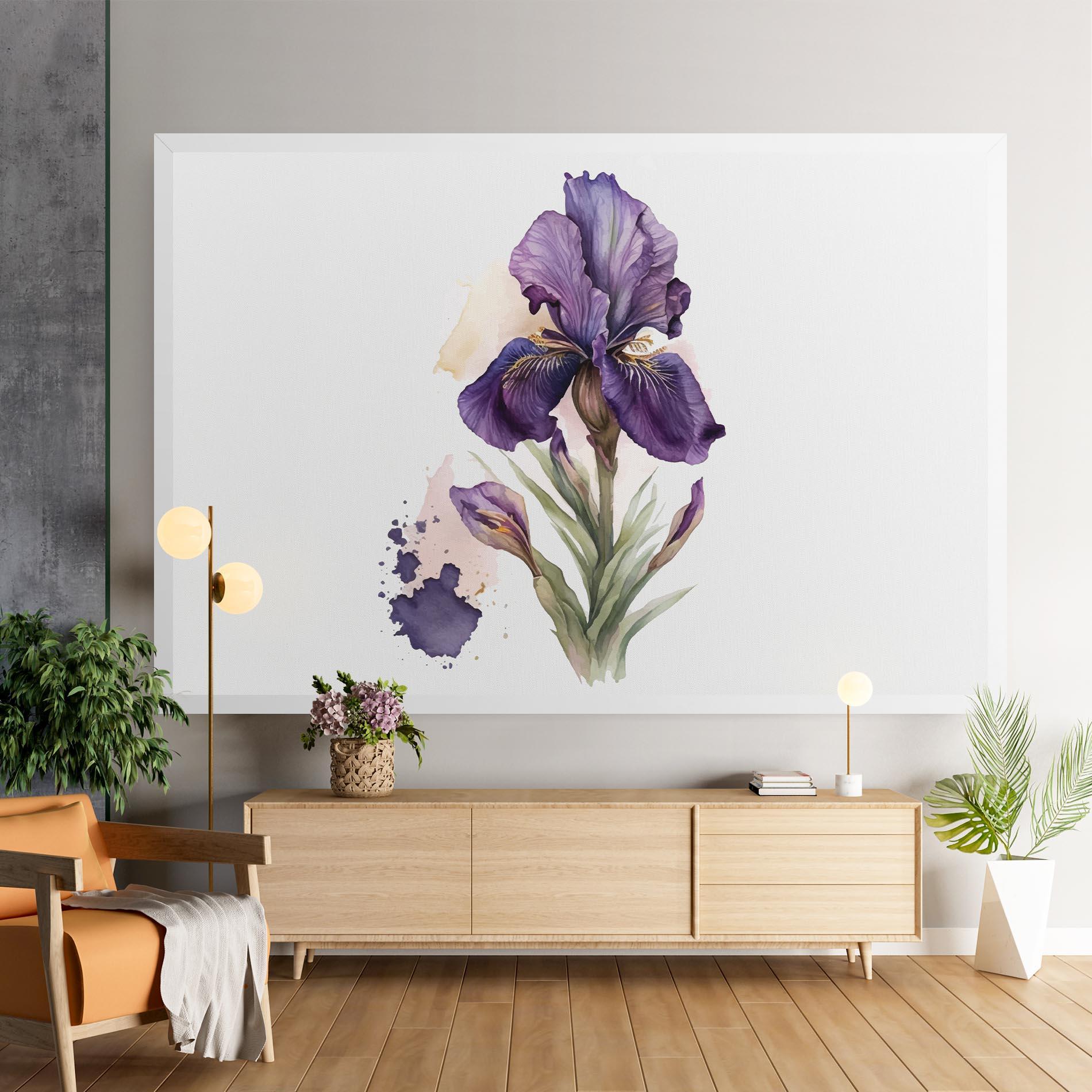 Tablou Canvas Beautiful Purple Iris mockup 9