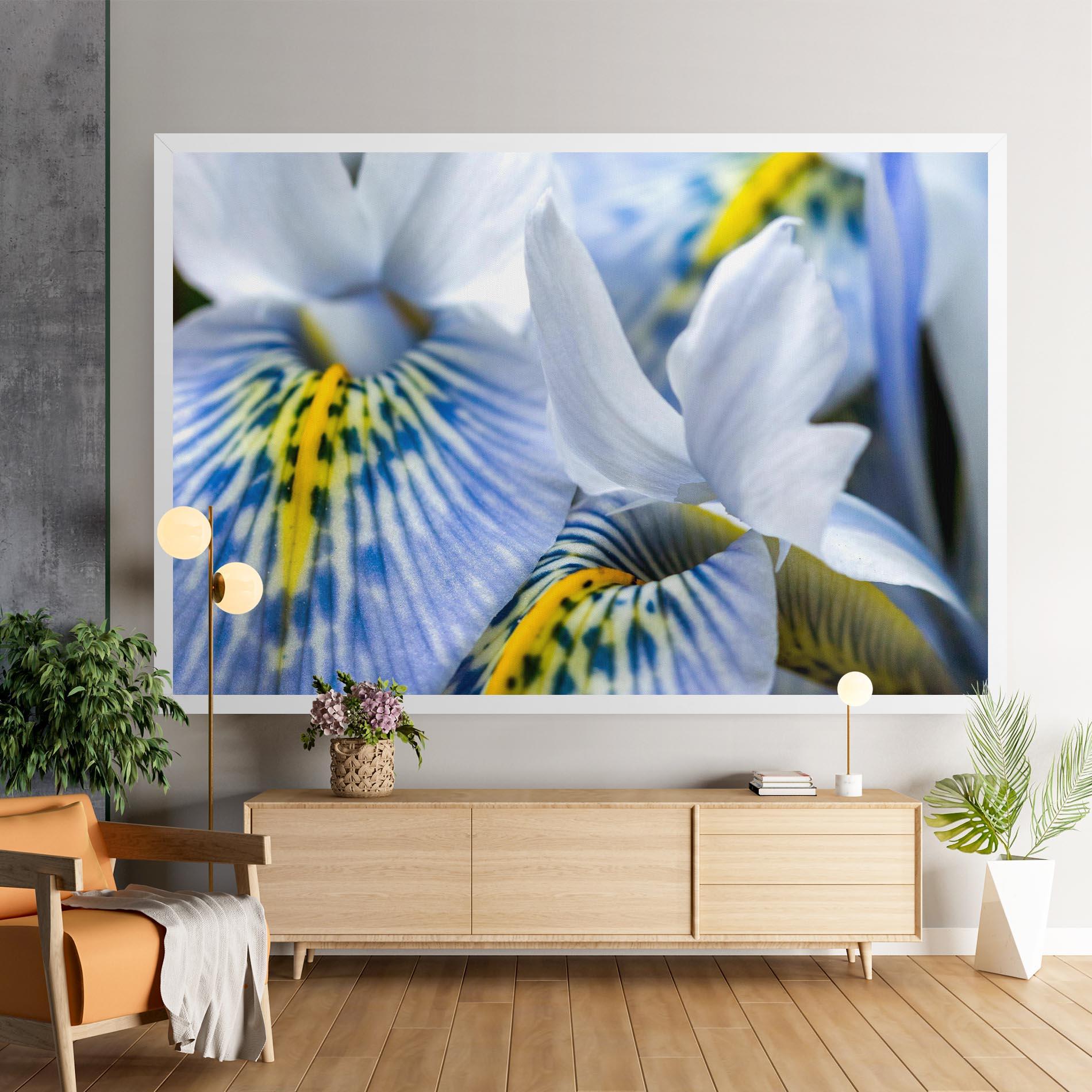 Tablou Canvas Blue Yellow Iris mockup 9