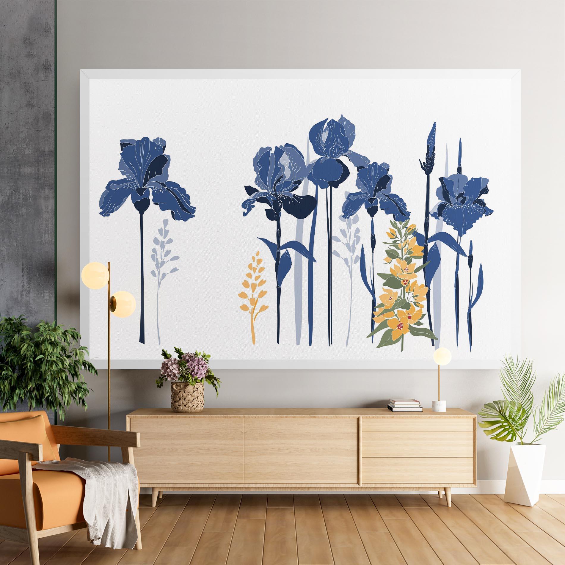 Tablou Canvas Iris Blue Art mockup 9
