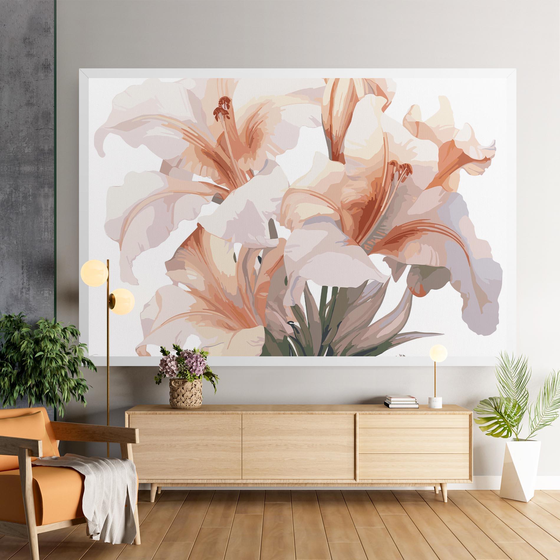 Tablou Canvas Light Orange Iris mockup 9