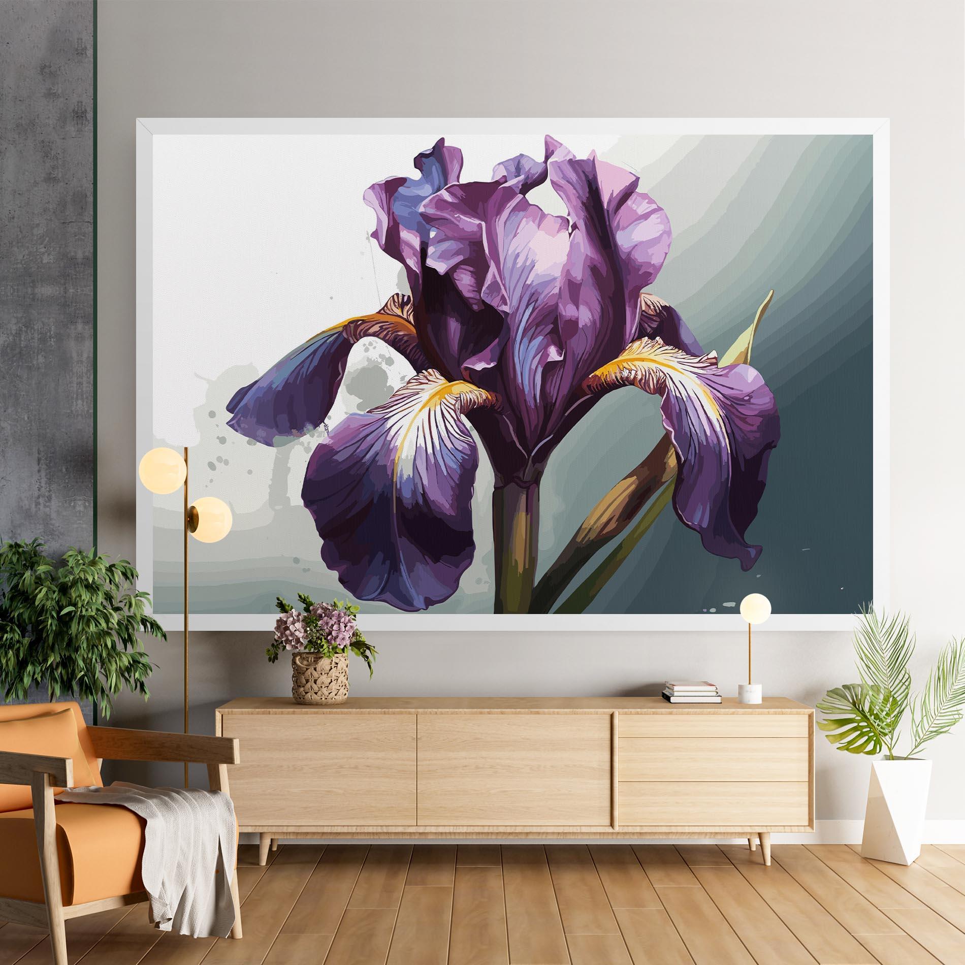 Tablou Canvas Purple Blue Iris mockup 9