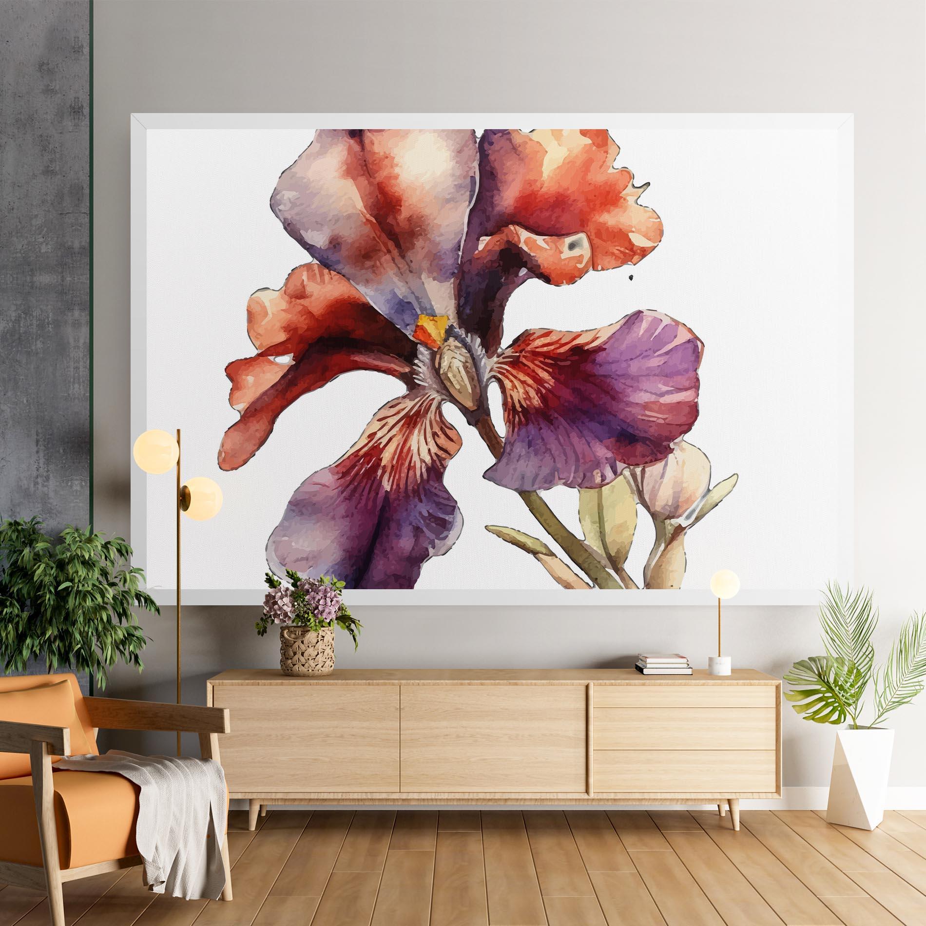 Tablou Canvas Watercolor Iris mockup 9