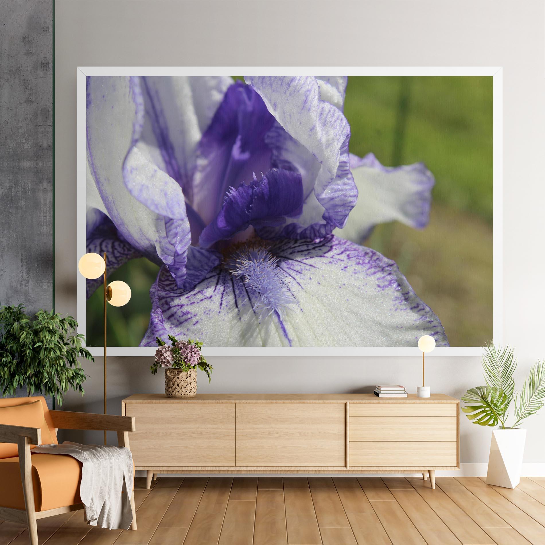 Tablou Canvas White Purple Iris mockup 9