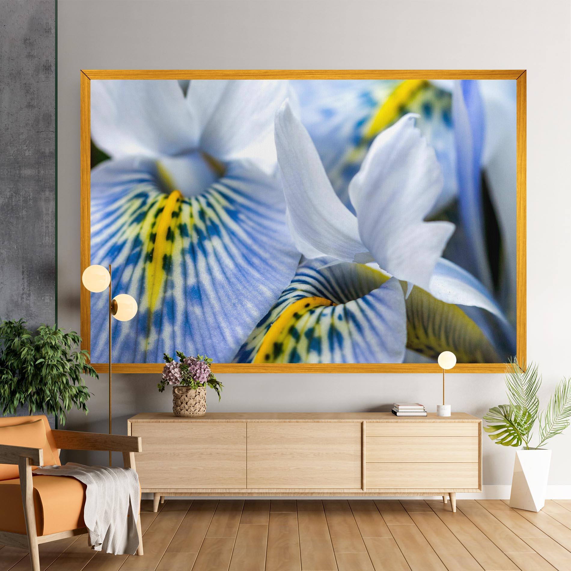 Tablou Canvas Blue Yellow Iris mockup 9