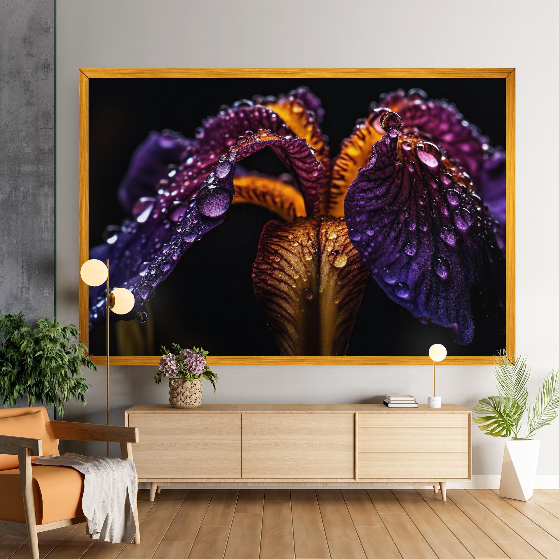 Tablou Canvas Dark Iris After Rain mockup 9