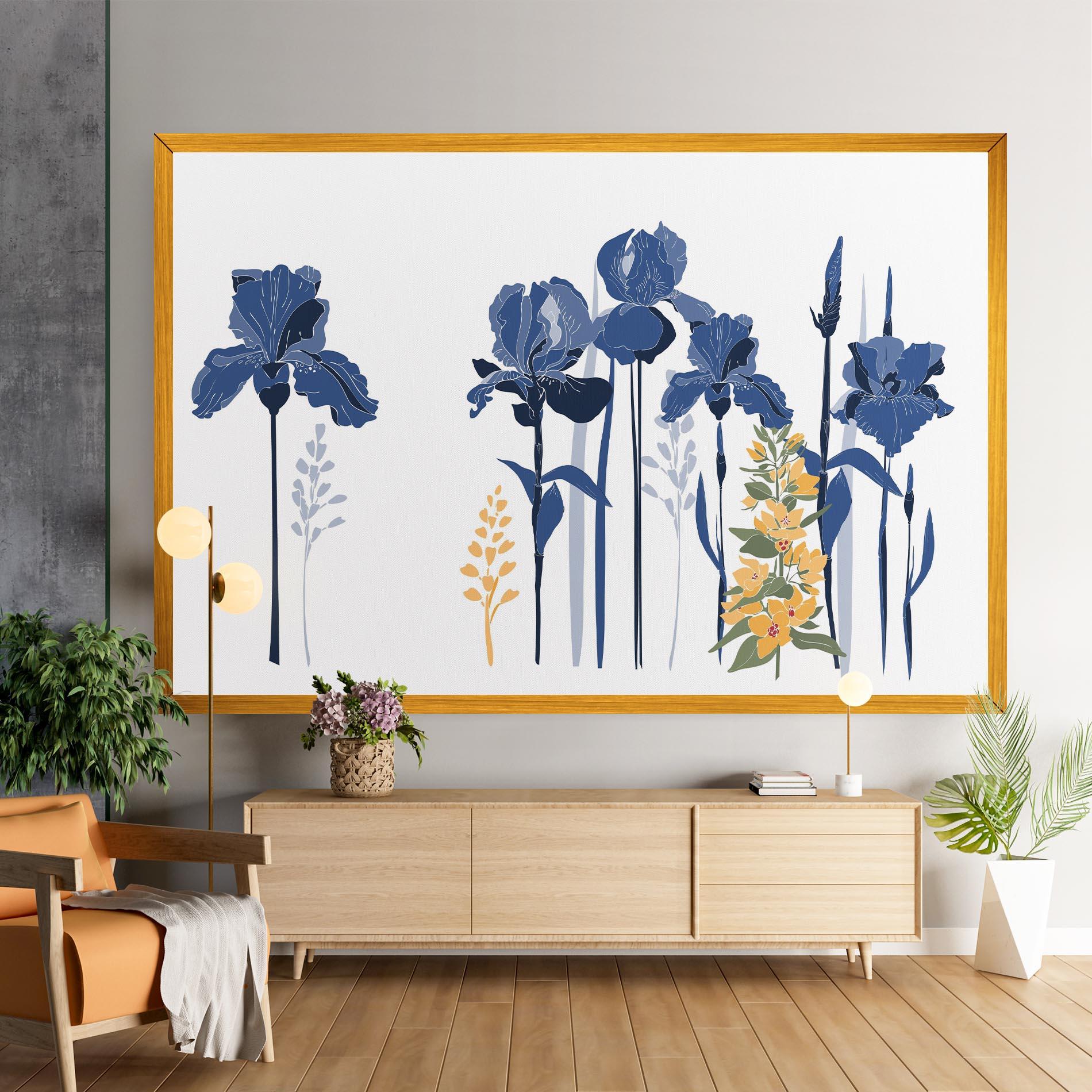 Tablou Canvas Iris Blue Art mockup 9