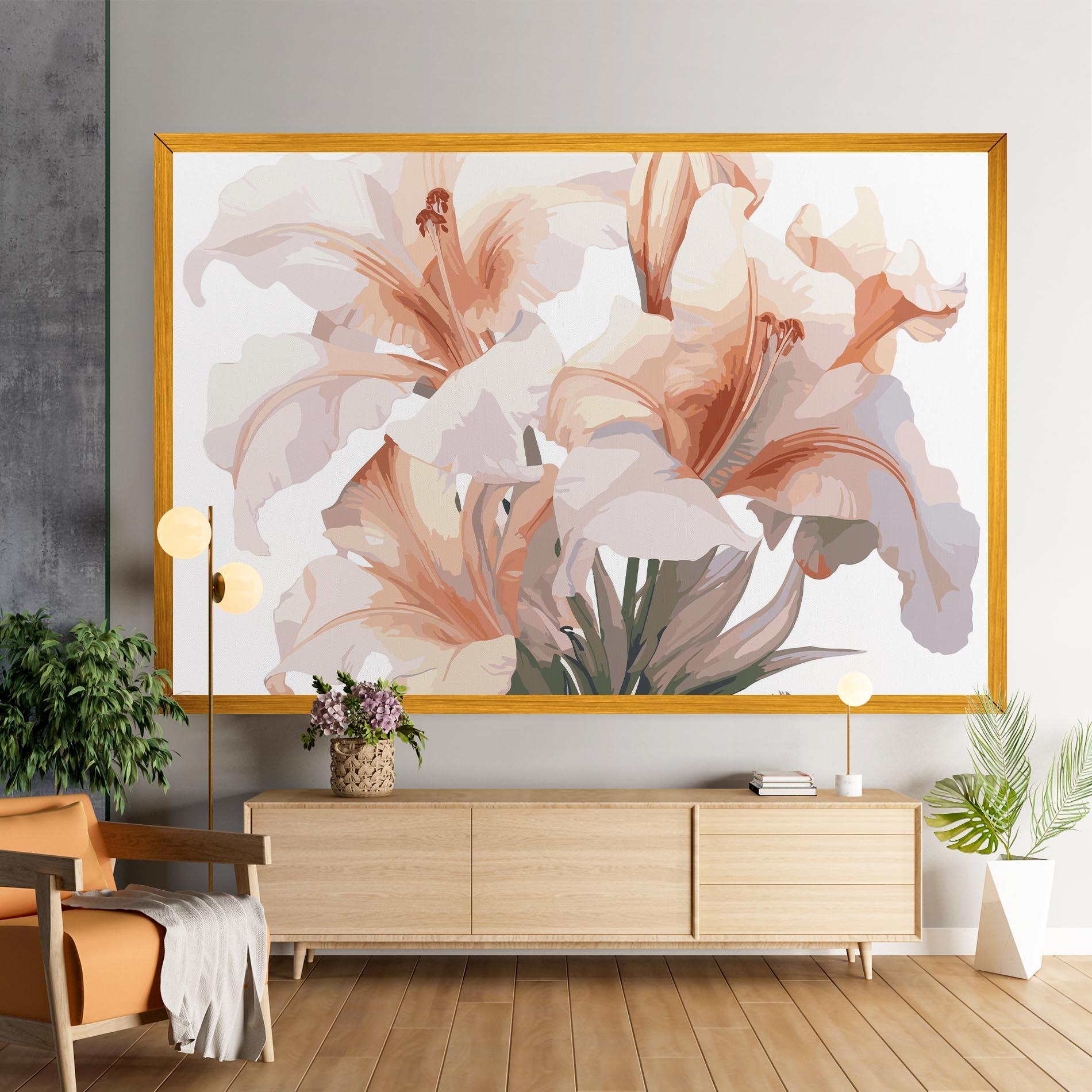 Tablou Canvas Light Orange Iris mockup 9