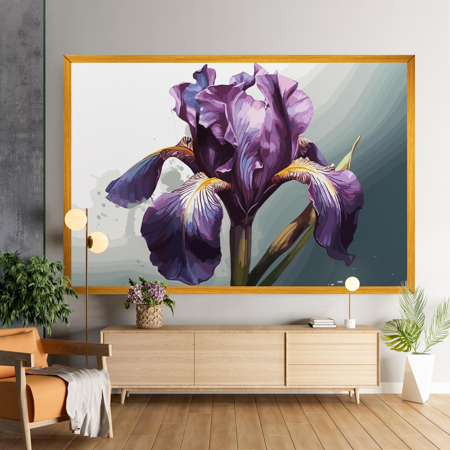 Tablou Canvas Purple Blue Iris mockup 9